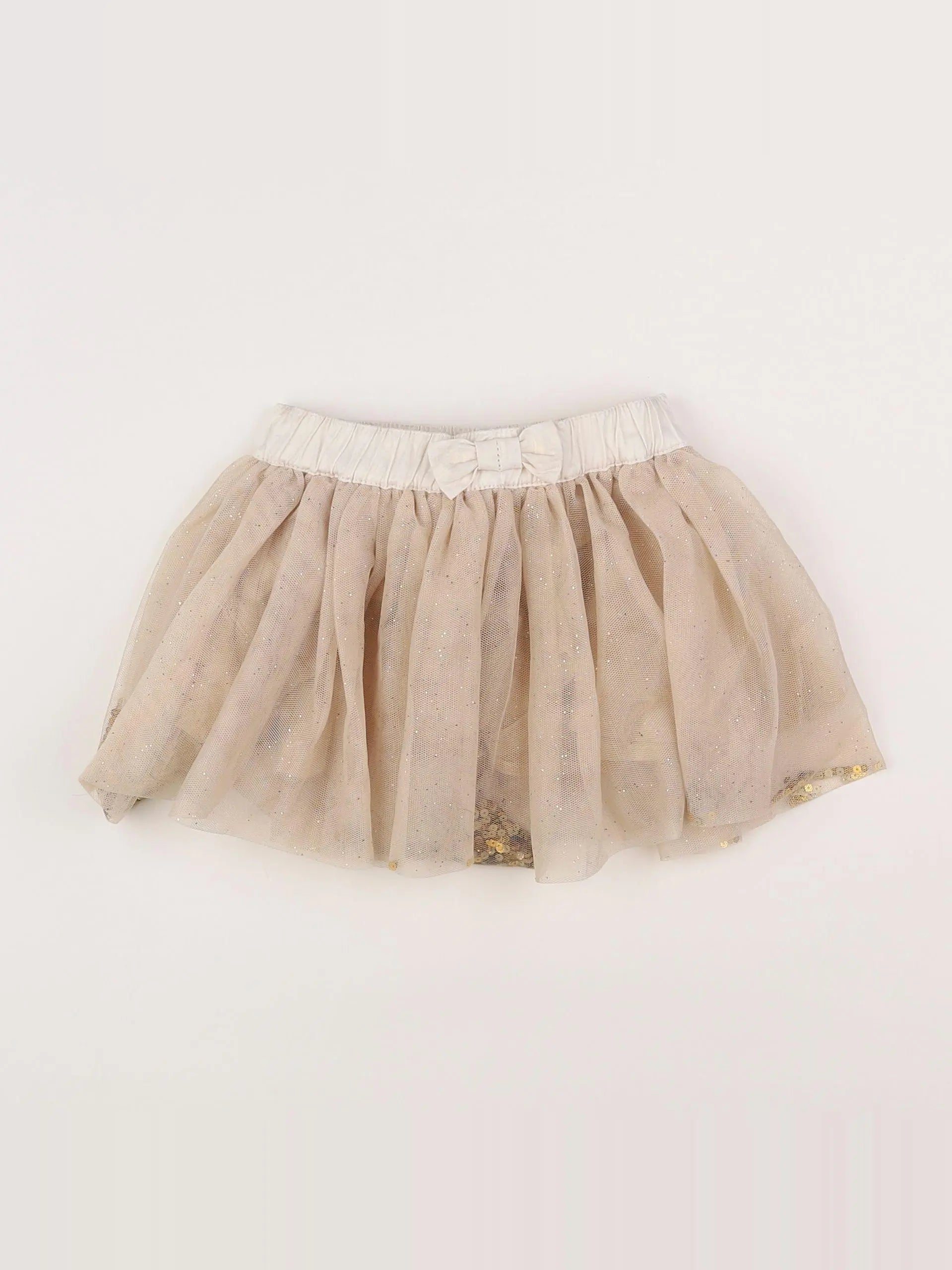Vertbaudet - jupe beige - 2 ans