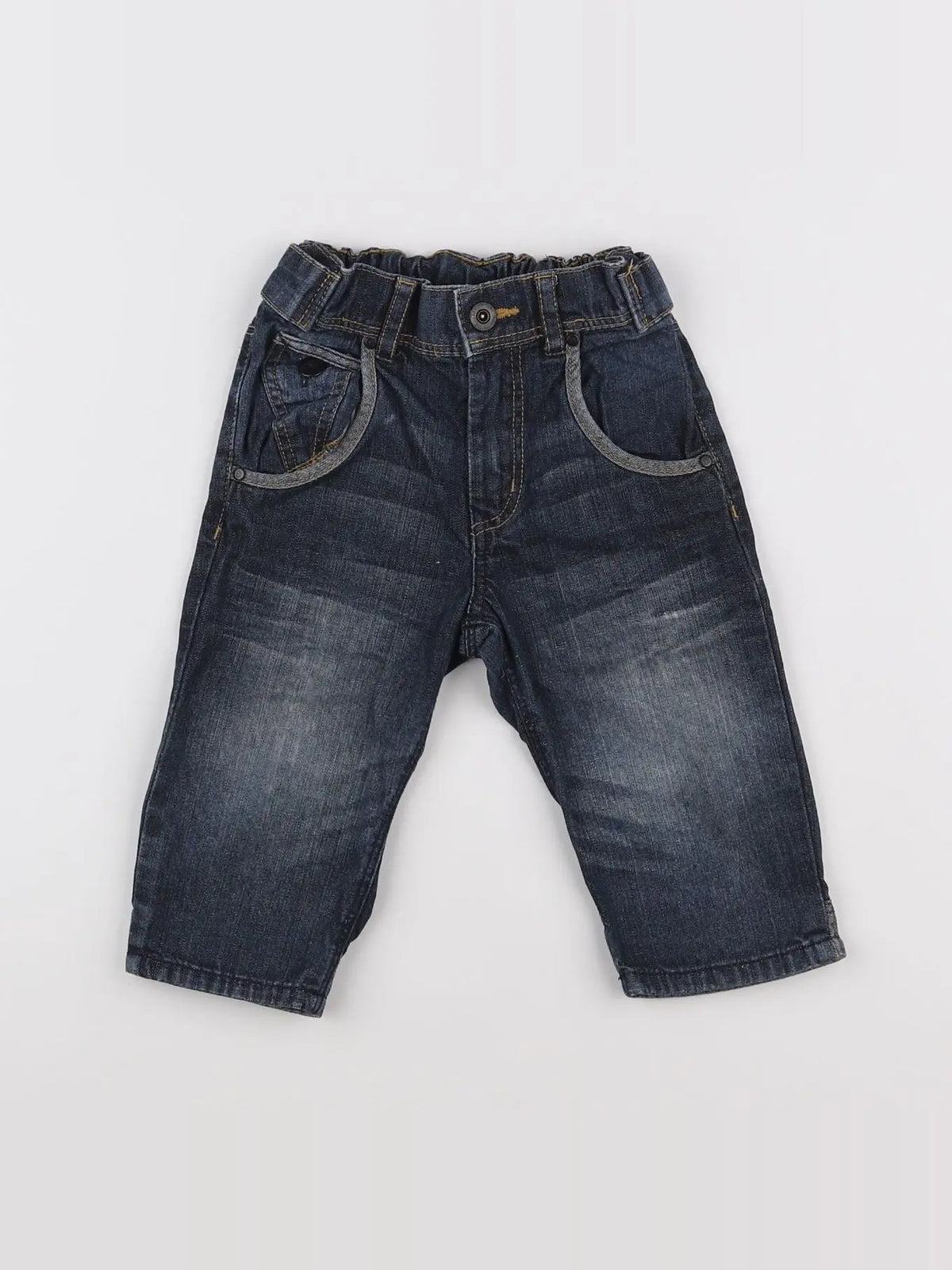 H&M - jean bleu - 9/12 mois