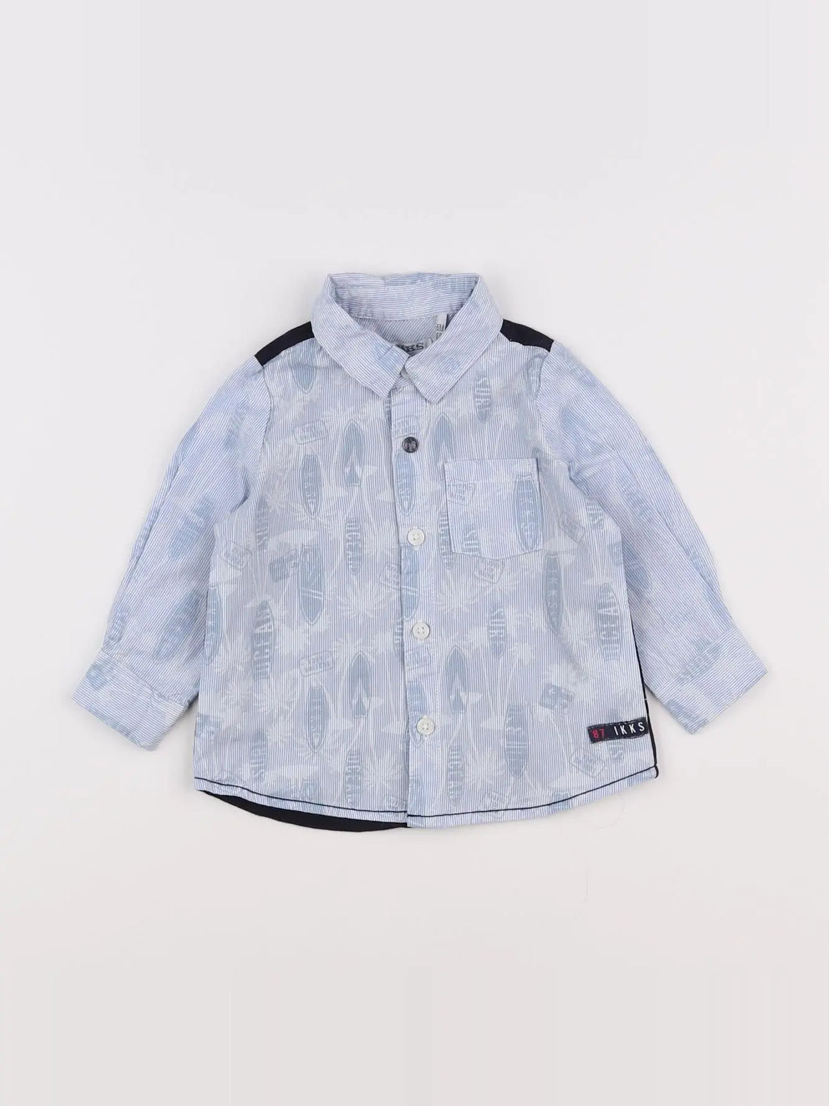 IKKS - chemise blanc, bleu - 6 mois
