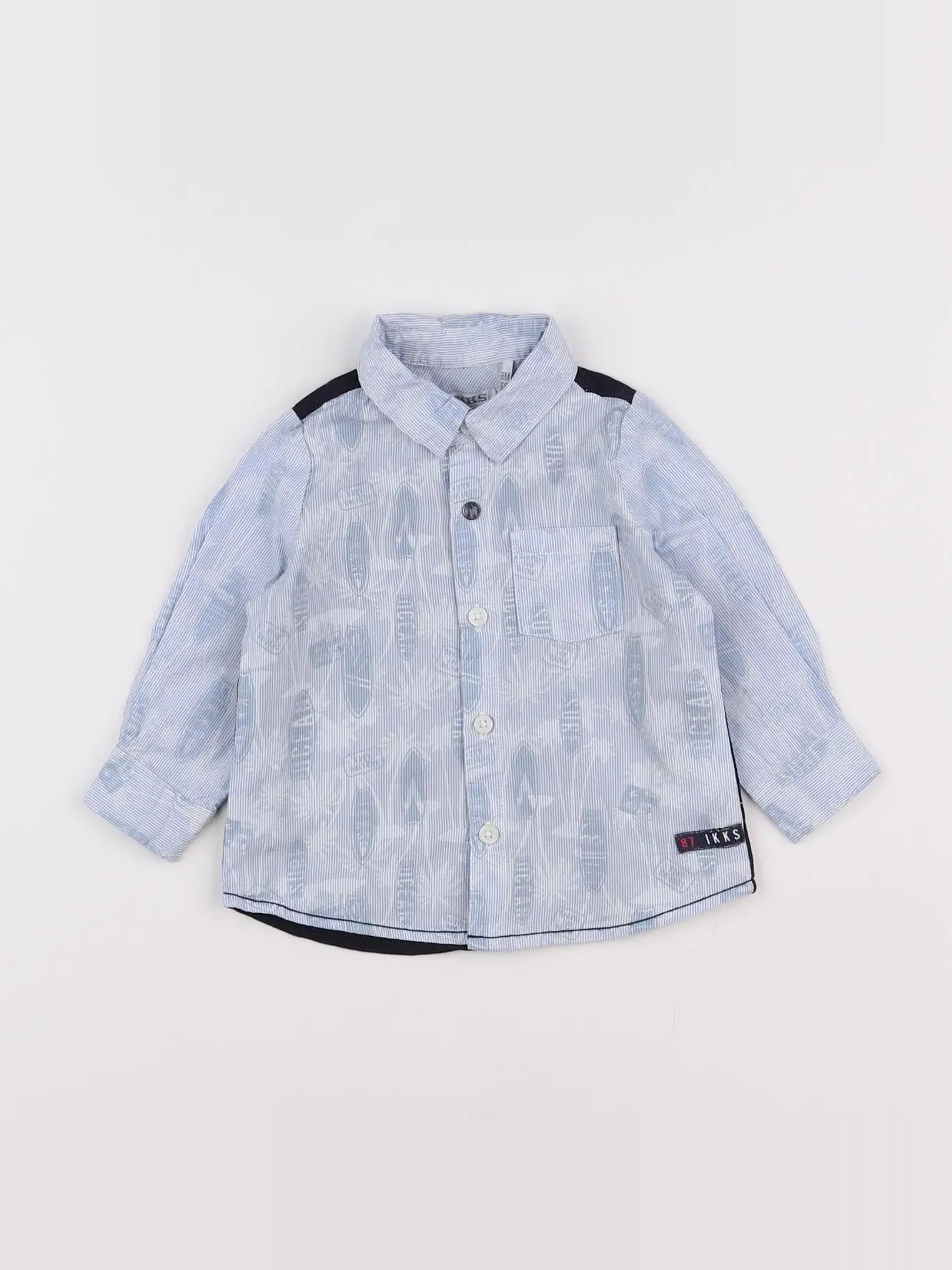 IKKS - chemise blanc, bleu - 6 mois