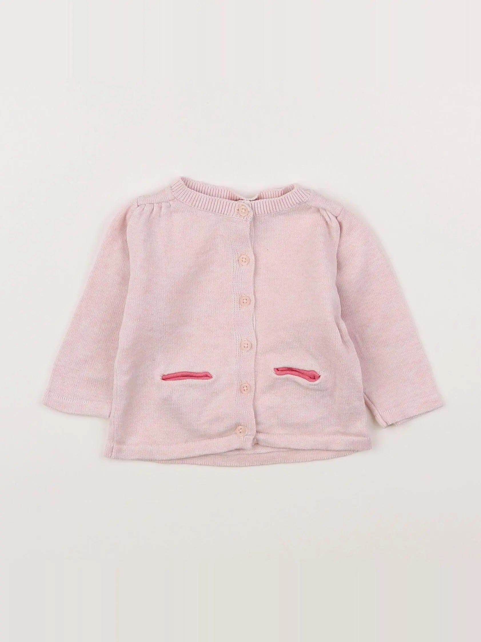Tape à l'oeil - gilet rose - 3 mois