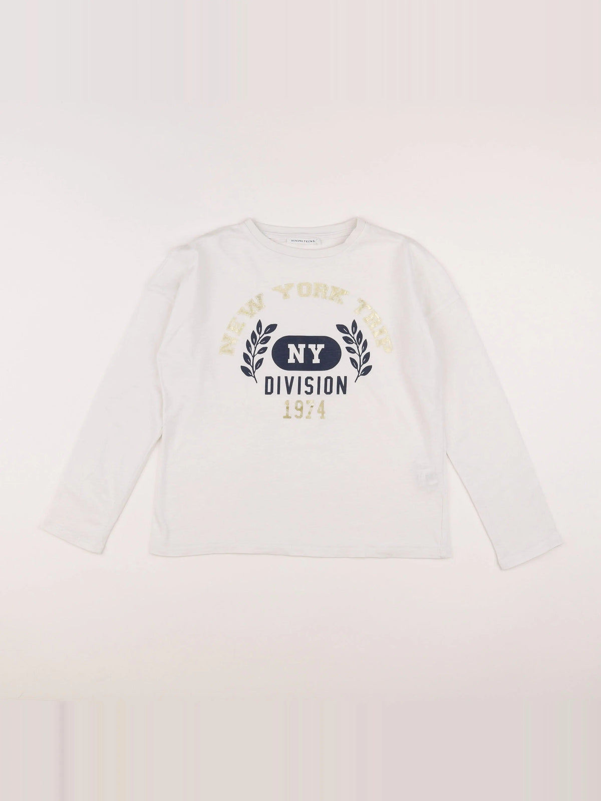 Monoprix - tee-shirt blanc, or - 10 ans