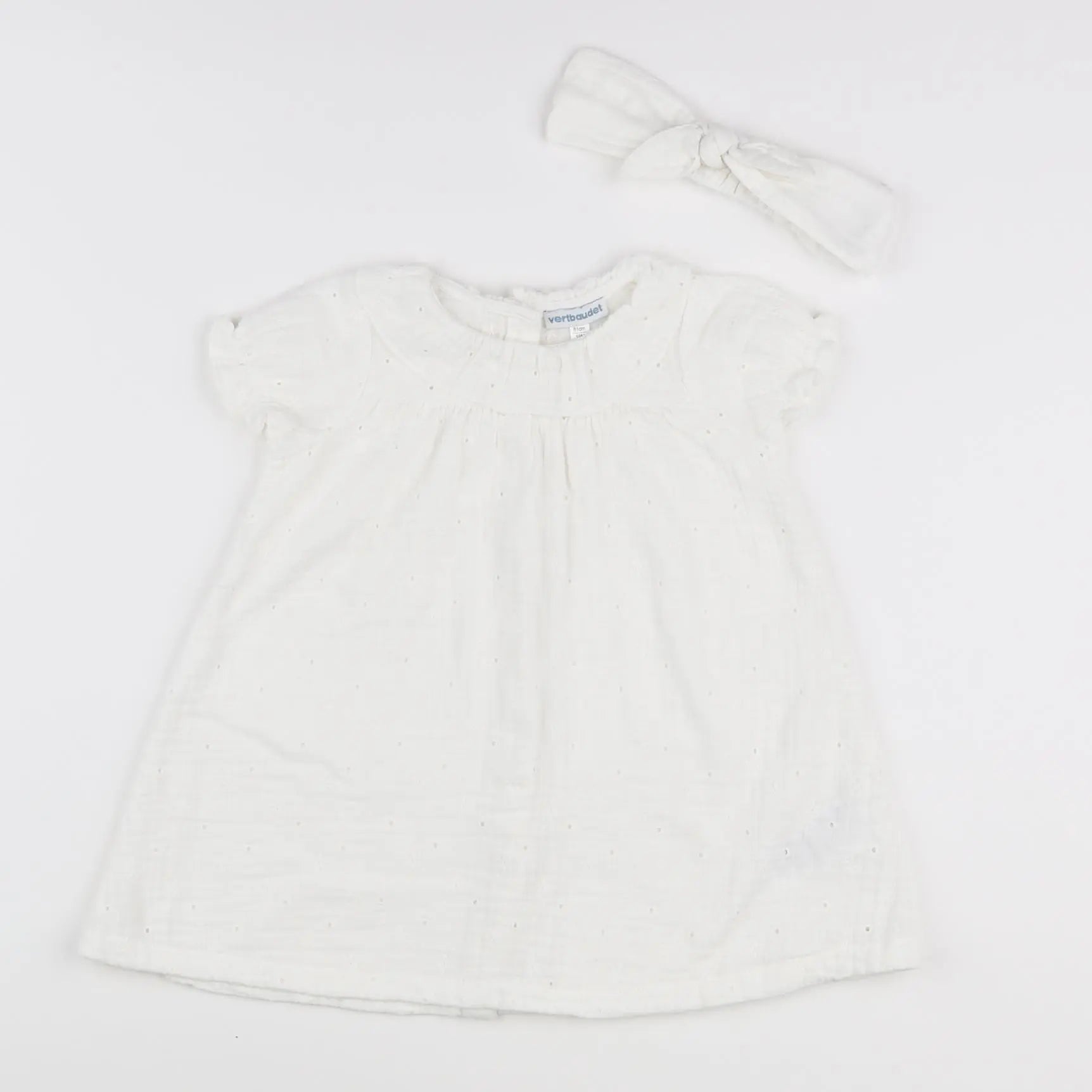 Vertbaudet - robe blanc - 18 mois