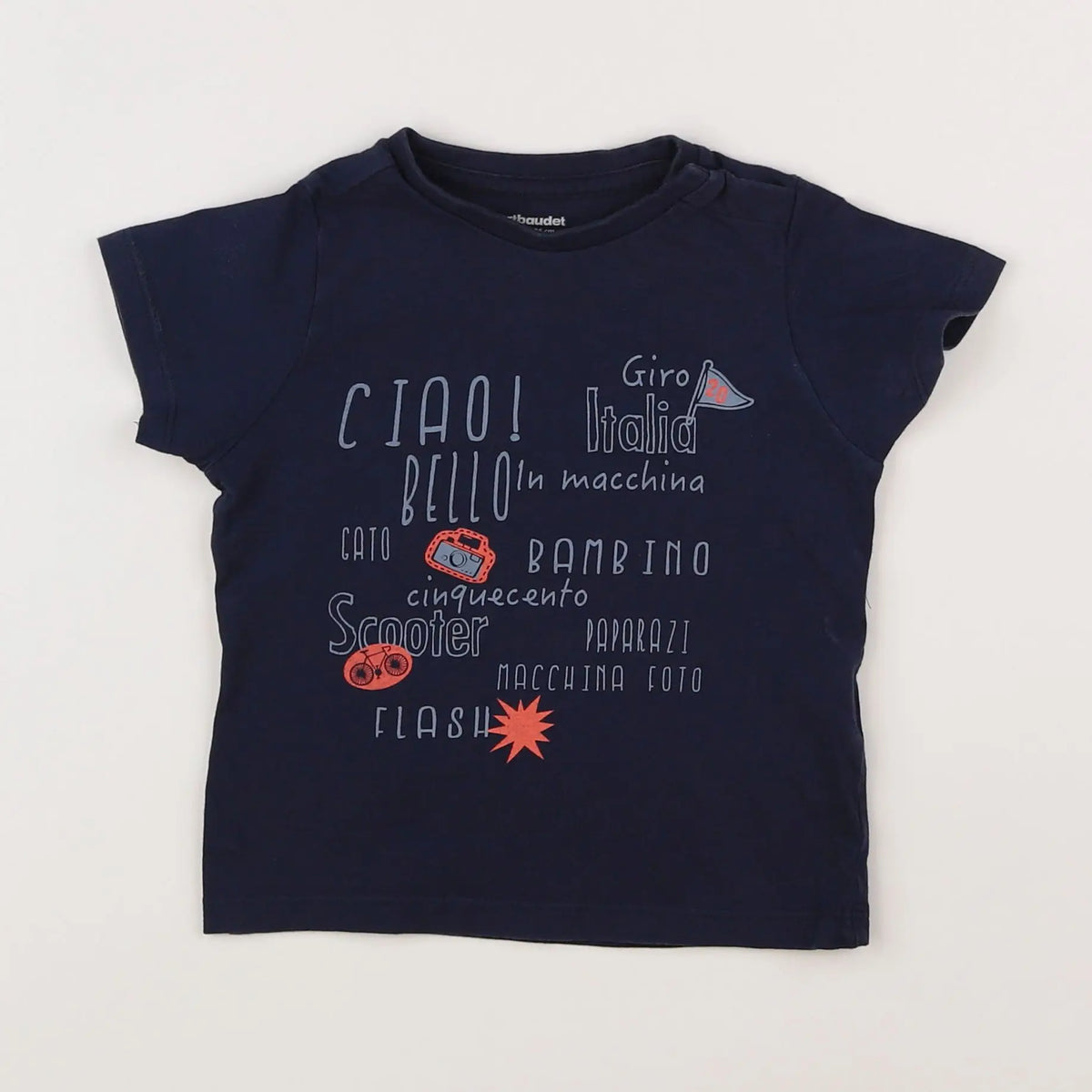 Vertbaudet - tee-shirt bleu - 2 ans
