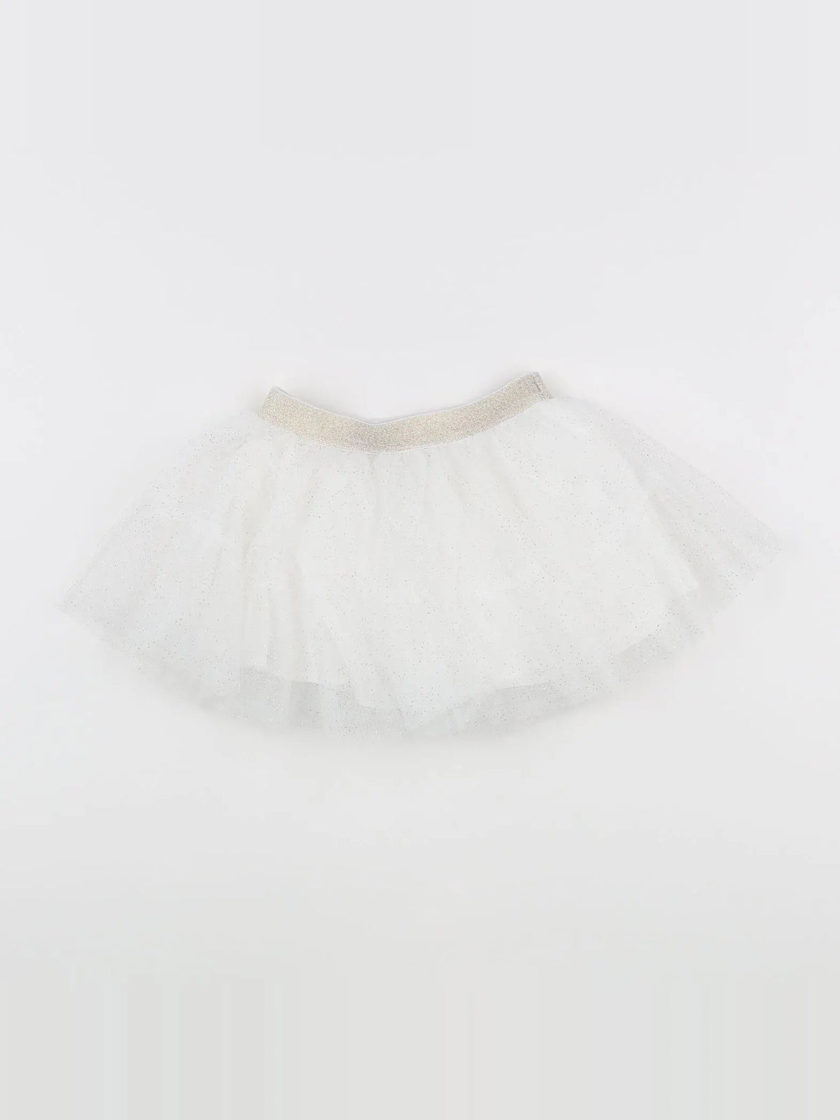 Vertbaudet - jupe blanc, or - 2 ans