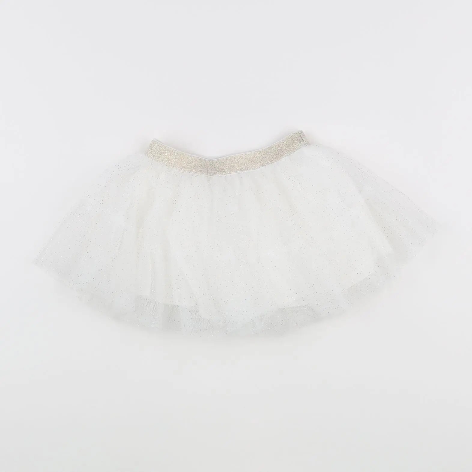 Vertbaudet - jupe blanc, or - 2 ans