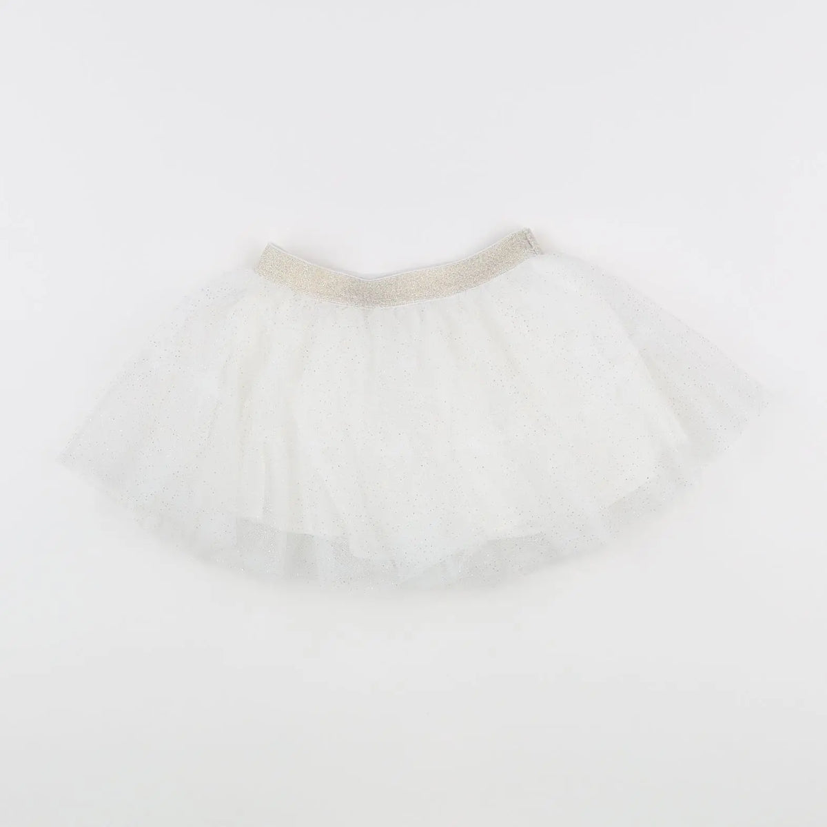 Vertbaudet - jupe blanc, or - 2 ans