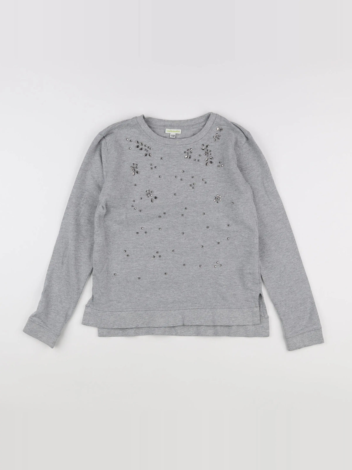 Vertbaudet - sweat gris - 12 ans