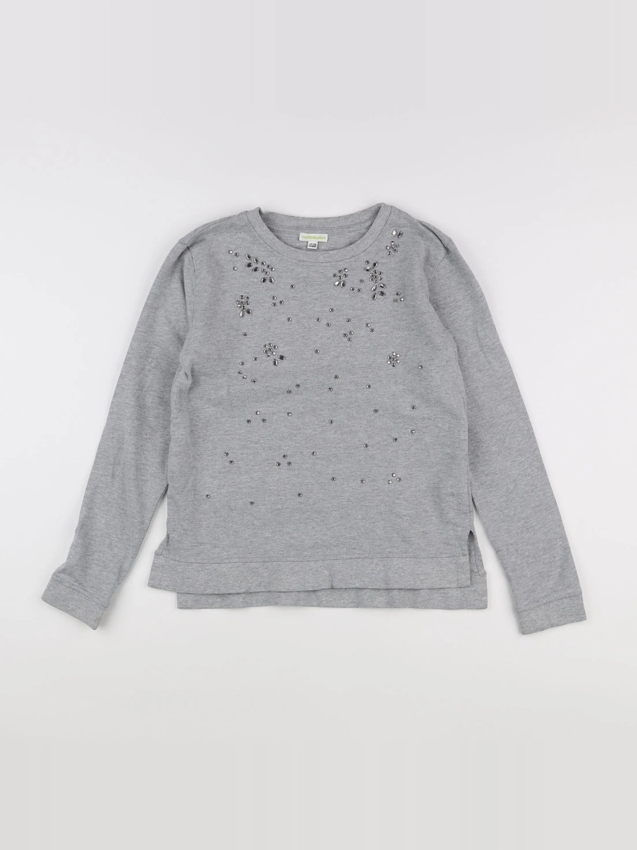 Vertbaudet - sweat gris - 12 ans