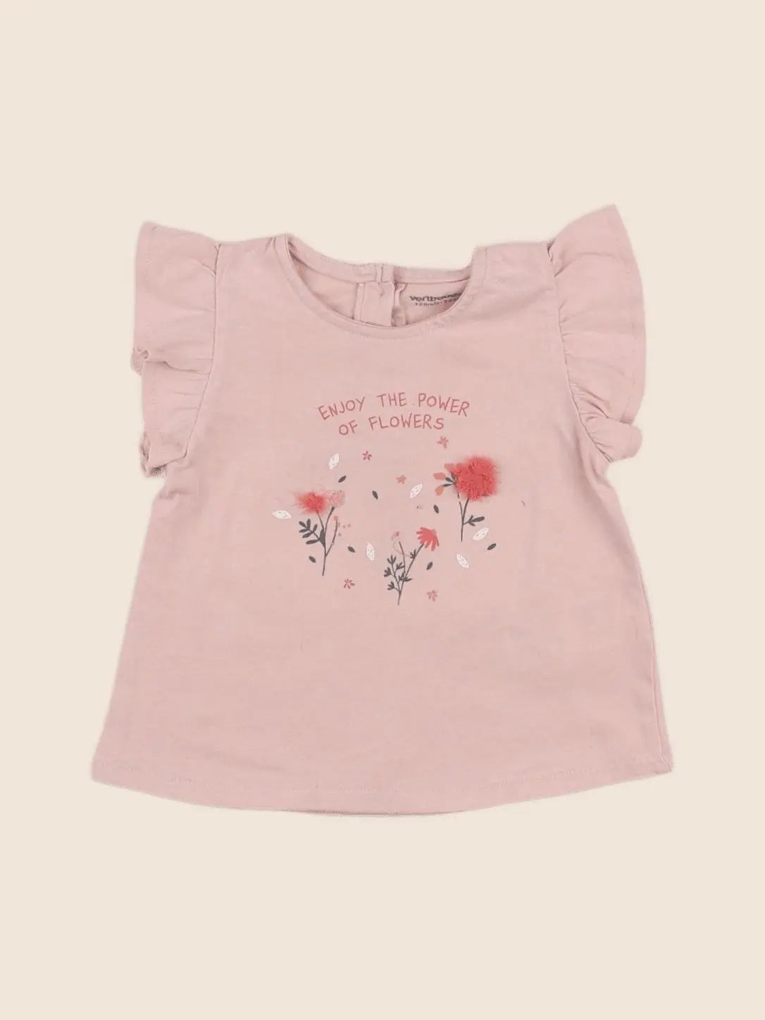 Vertbaudet - tee-shirt rose - 12 mois