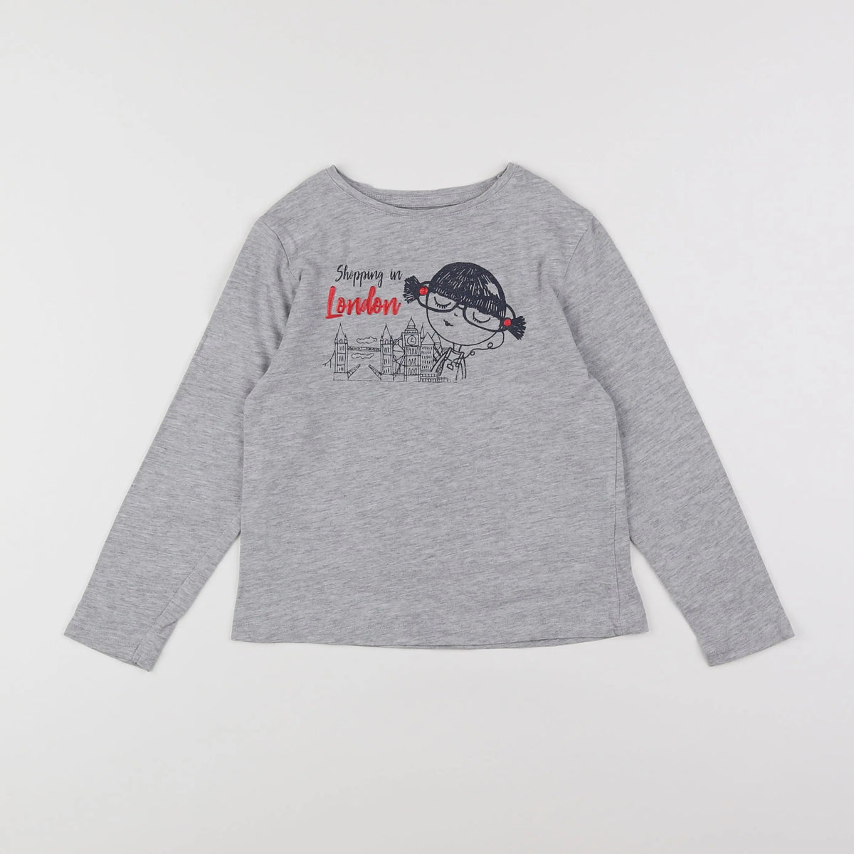 Vertbaudet - tee-shirt gris - 6 ans