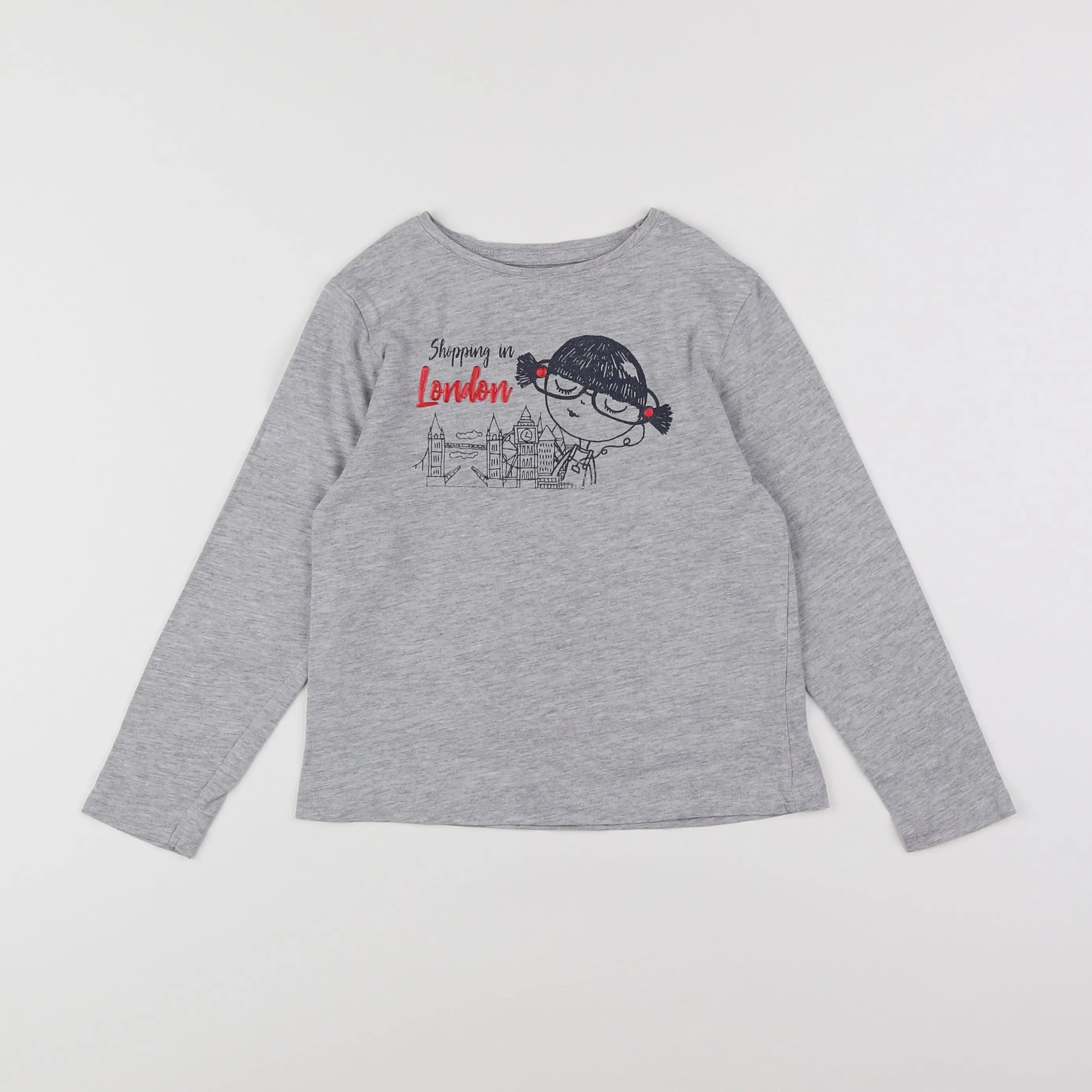 Vertbaudet - tee-shirt gris - 6 ans