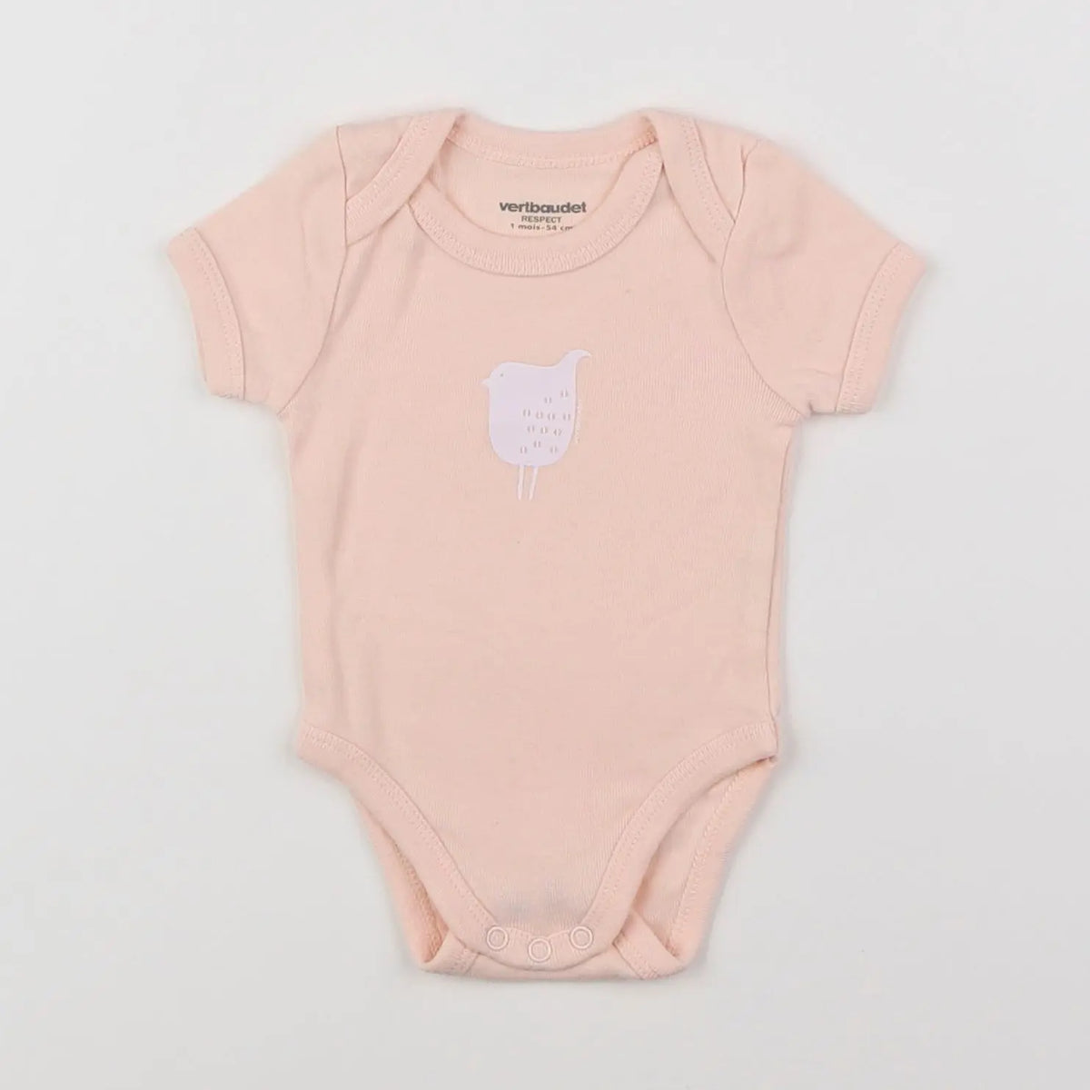 Vertbaudet - body rose - 1 mois
