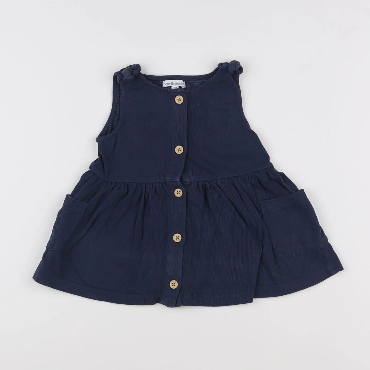 Vertbaudet - robe bleu - 12 mois