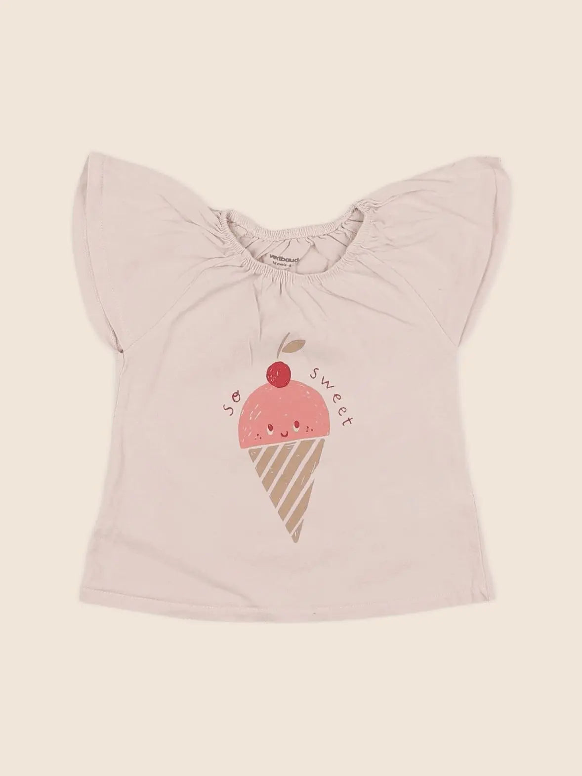 Vertbaudet - tee-shirt rose - 18 mois