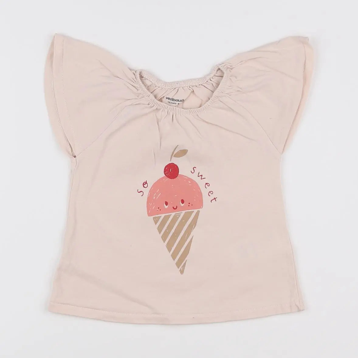 Vertbaudet - tee-shirt rose - 18 mois