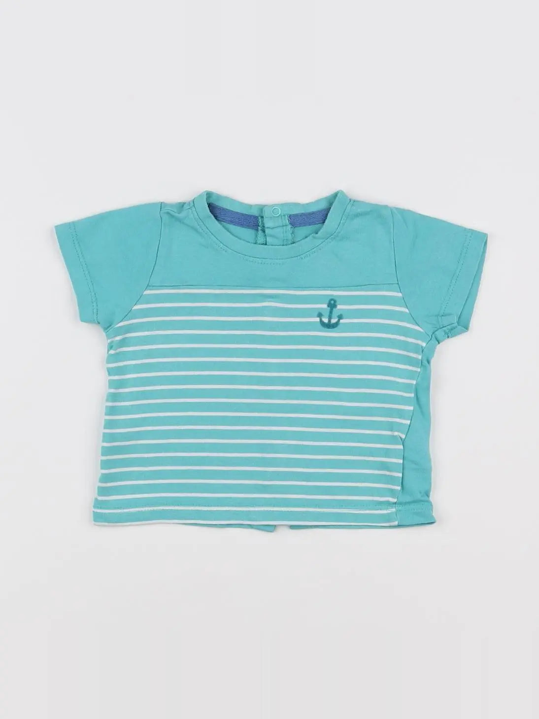 Vertbaudet - tee-shirt bleu - 3 mois