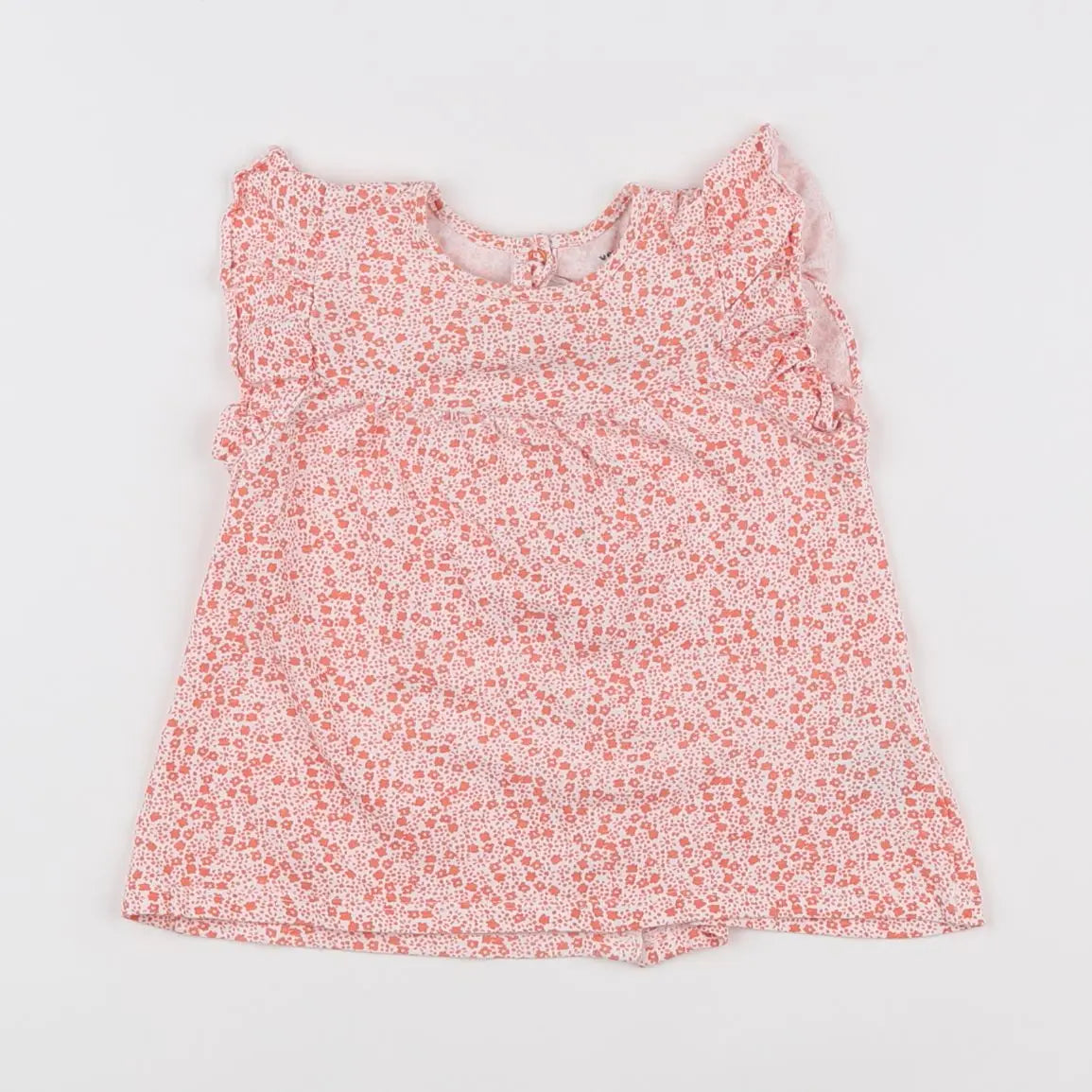 Vertbaudet - tee-shirt blanc, rose - 18 mois