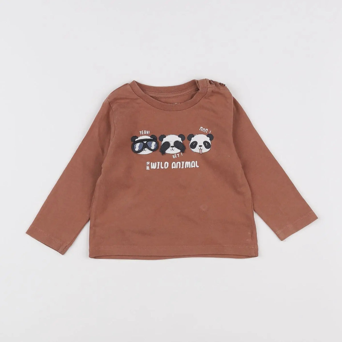 Vertbaudet - tee-shirt marron - 6 mois