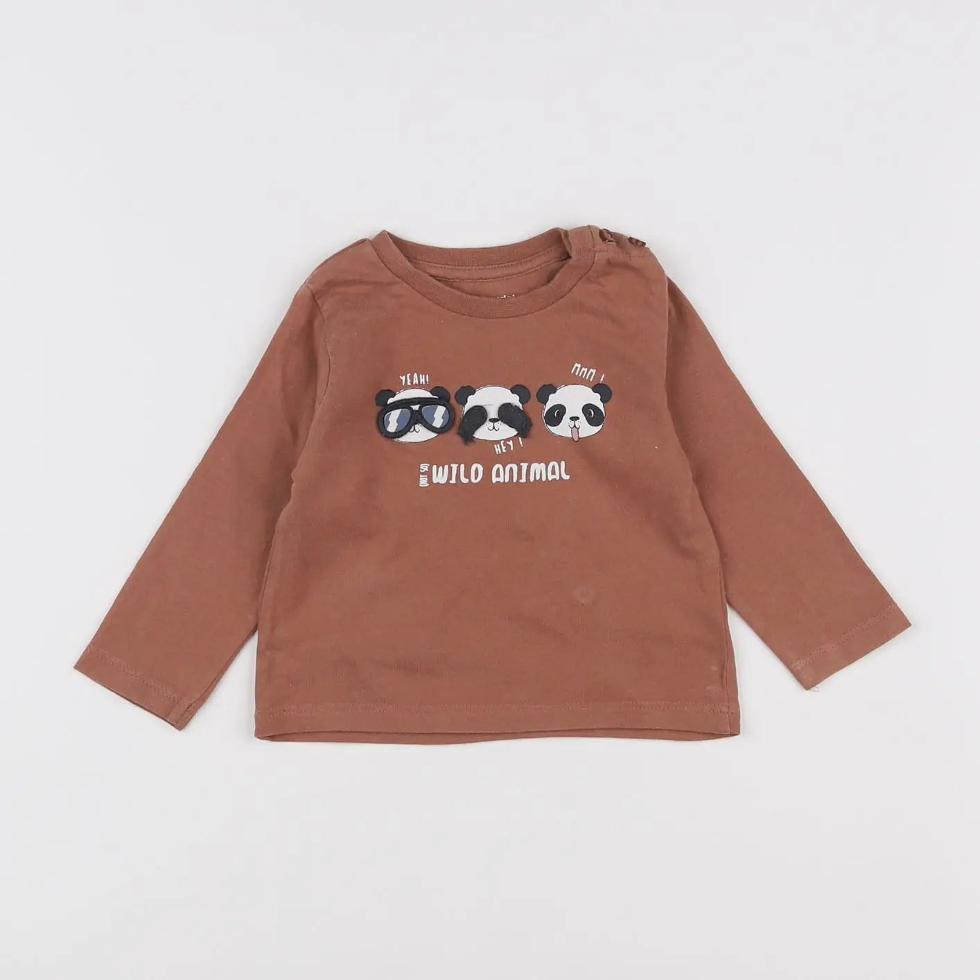 Vertbaudet - tee-shirt marron - 6 mois