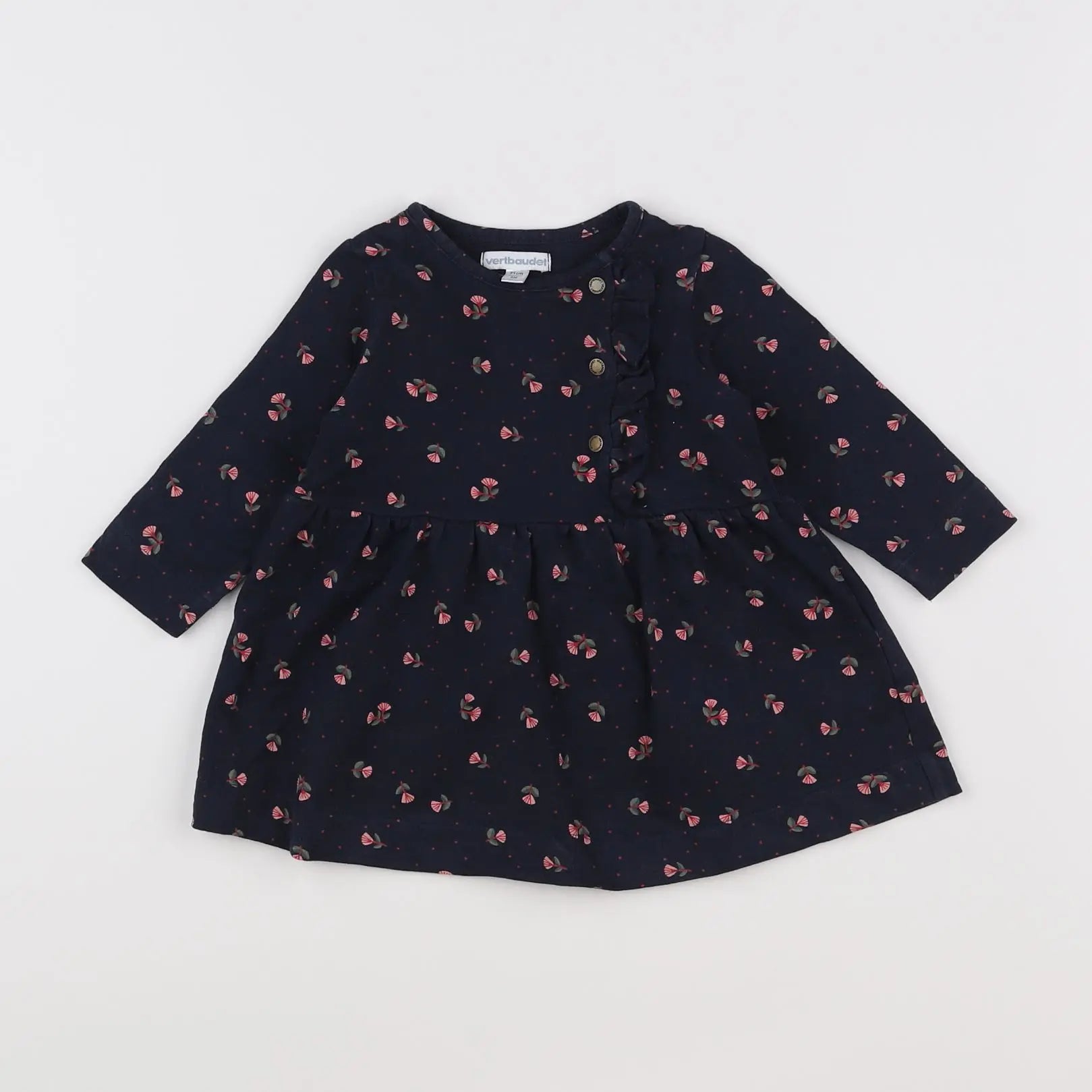 Vertbaudet - robe bleu - 9 mois