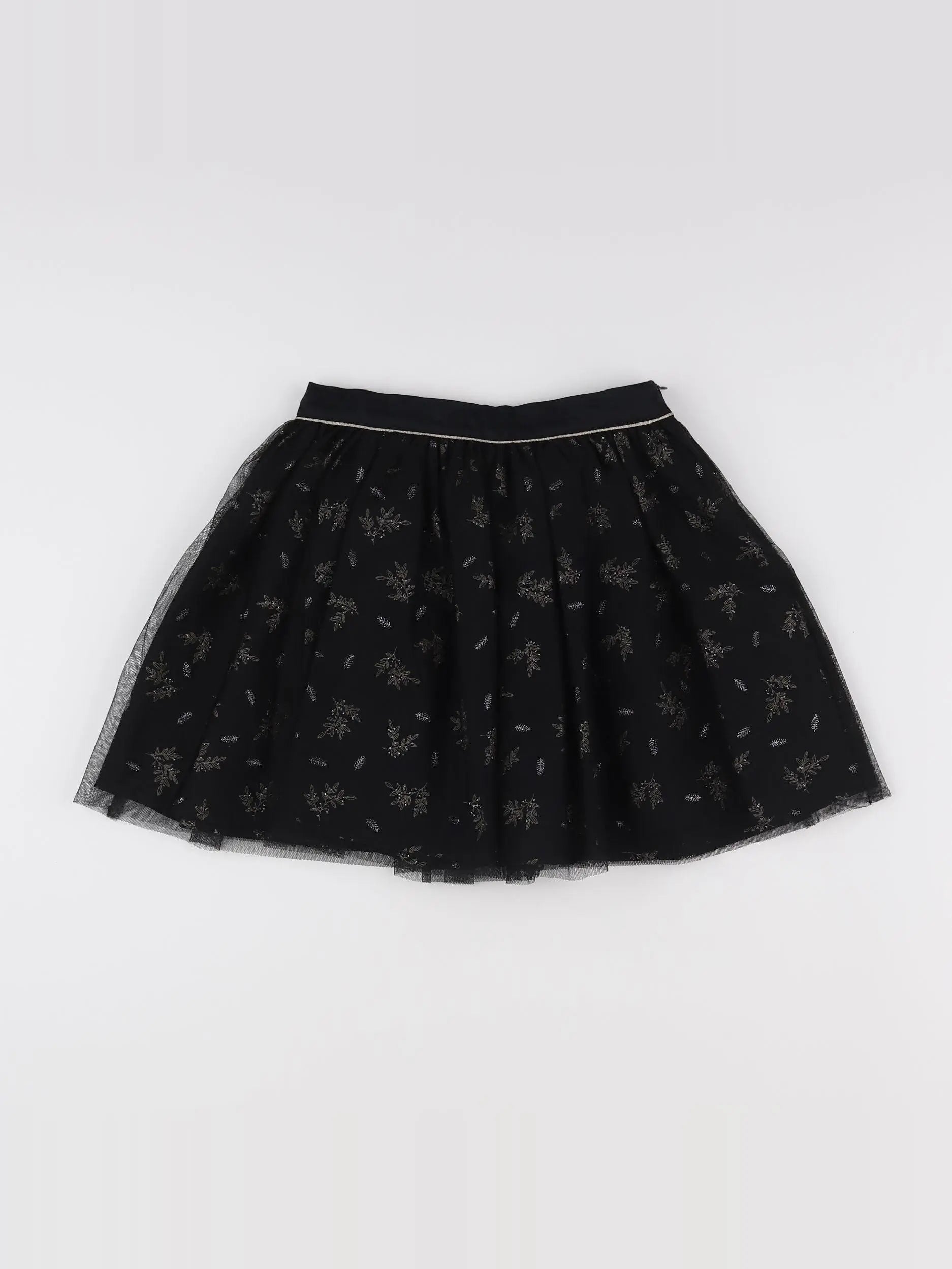 Vertbaudet - jupe noir, or - 8 ans