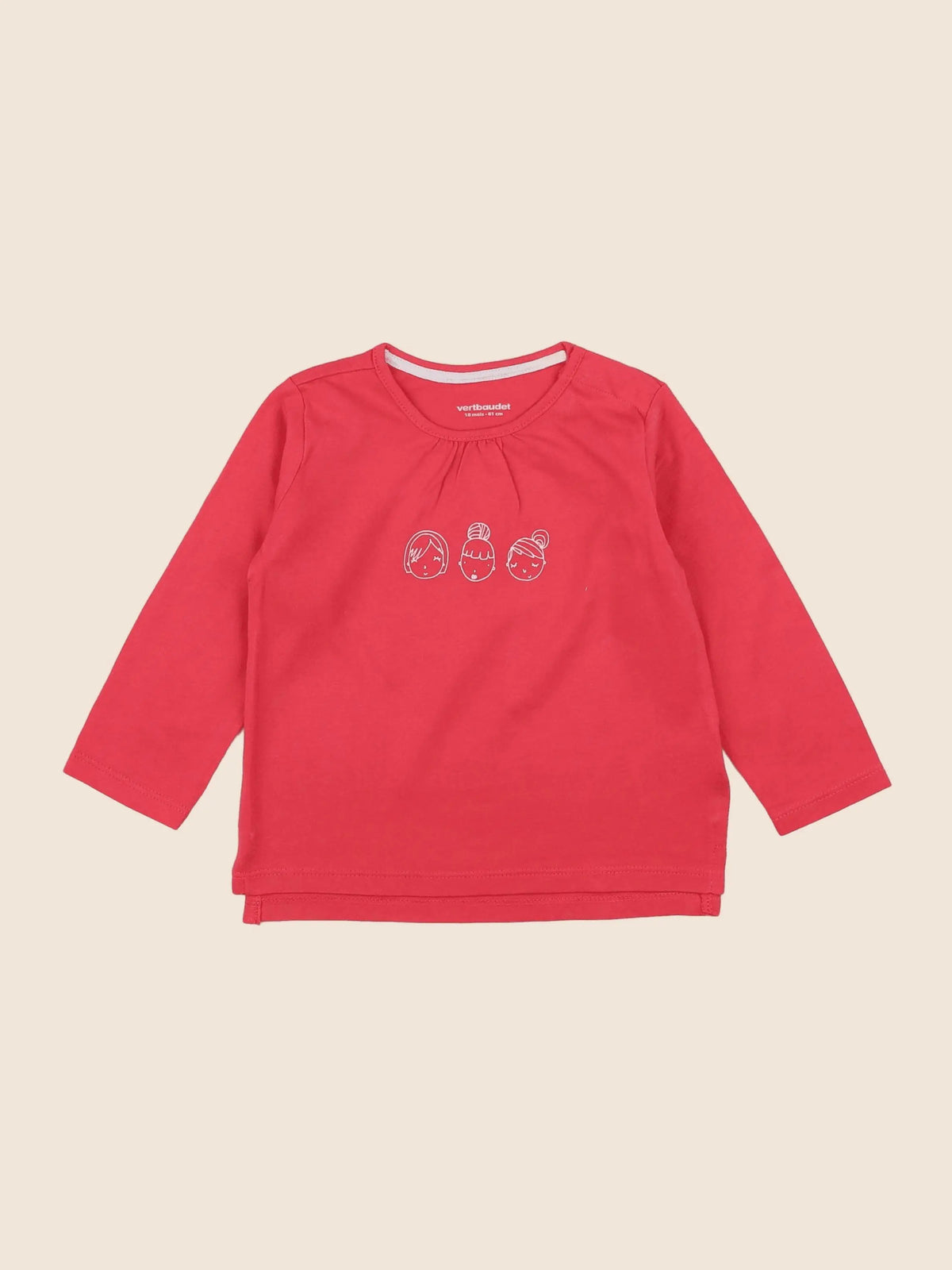 Vertbaudet - tee-shirt rose - 18 mois