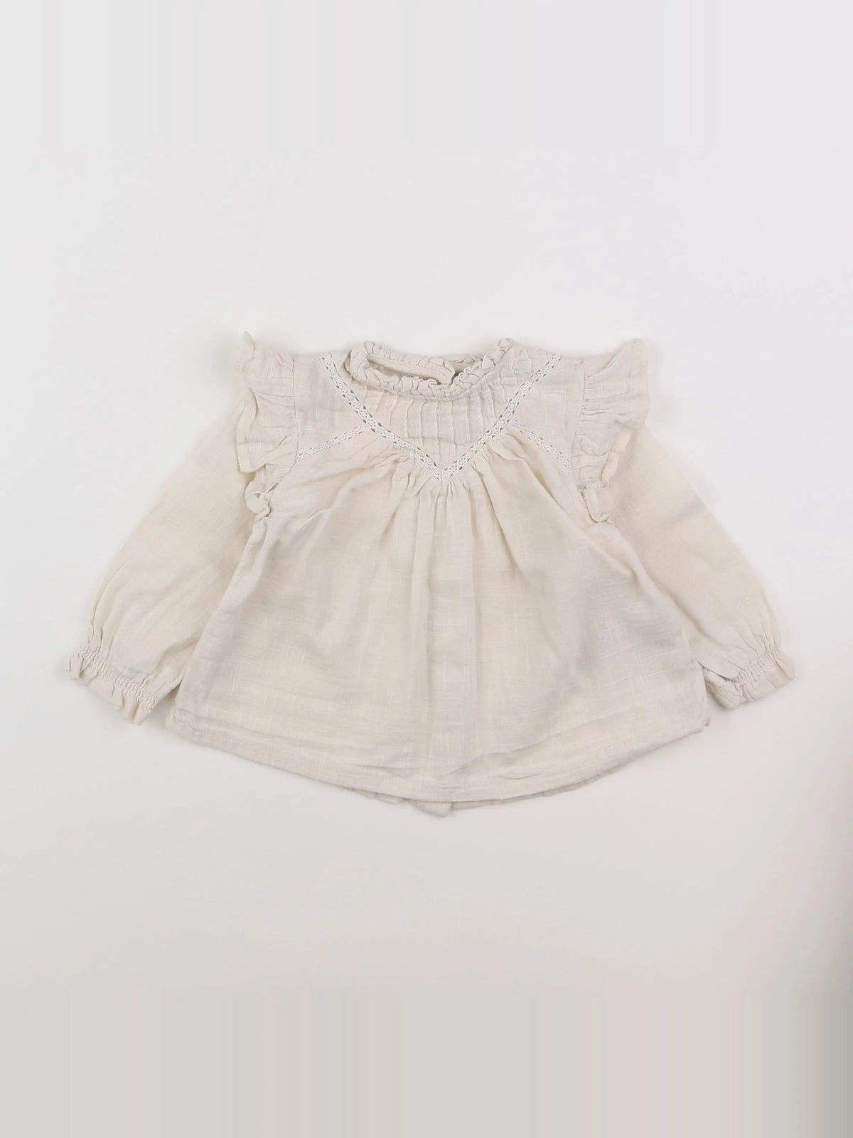 Vertbaudet - blouse beige - 12 mois