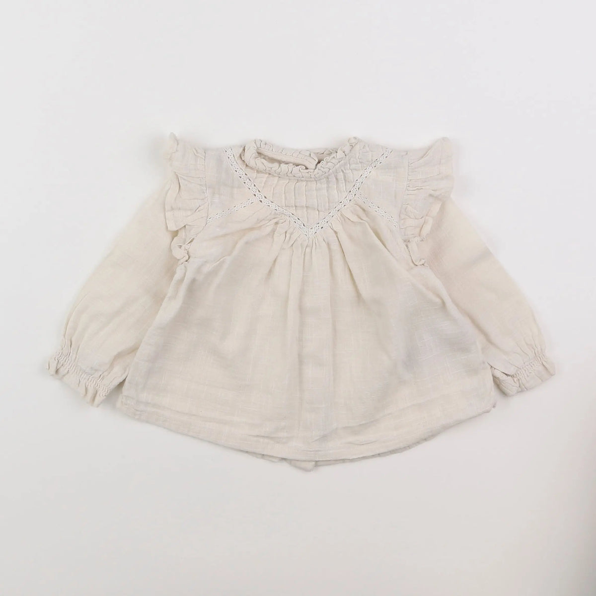Vertbaudet - blouse beige - 12 mois
