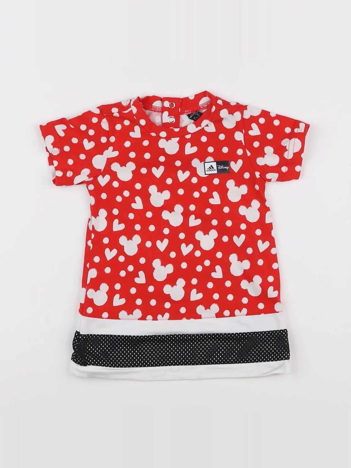 Adidas - robe blanc, rouge - 9 mois