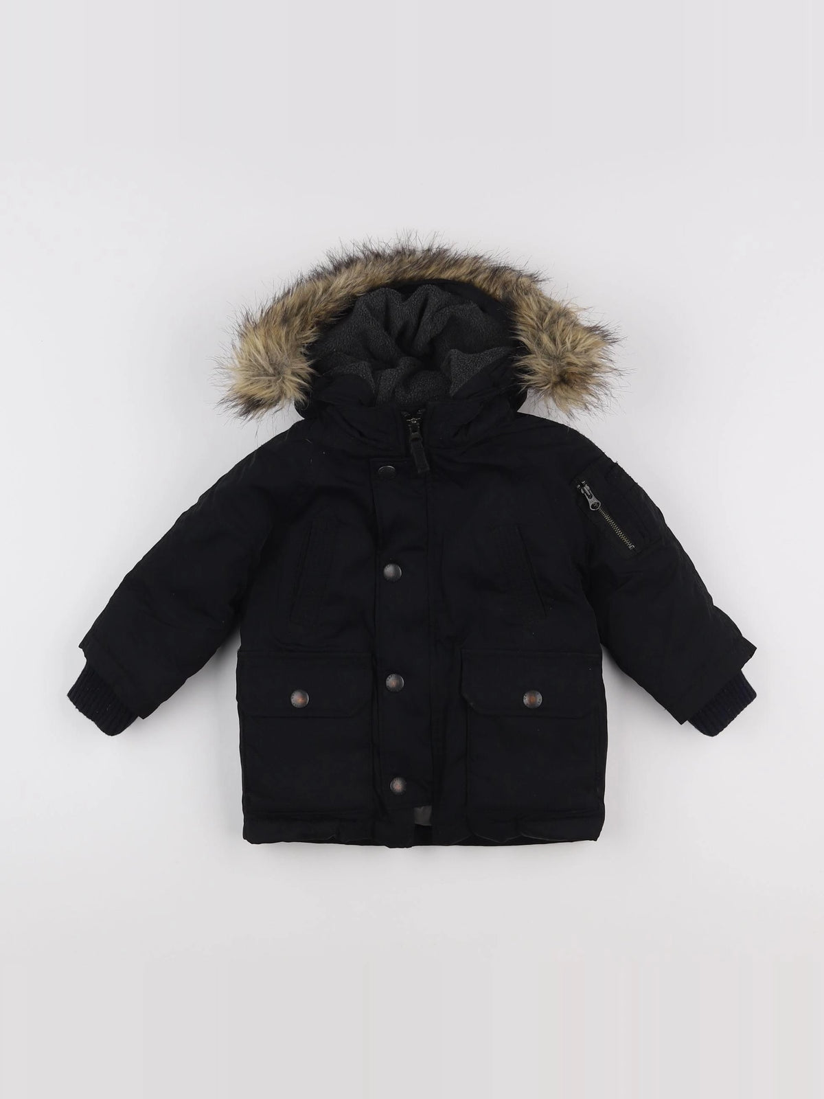 GAP - doudoune noir - 12/18 mois