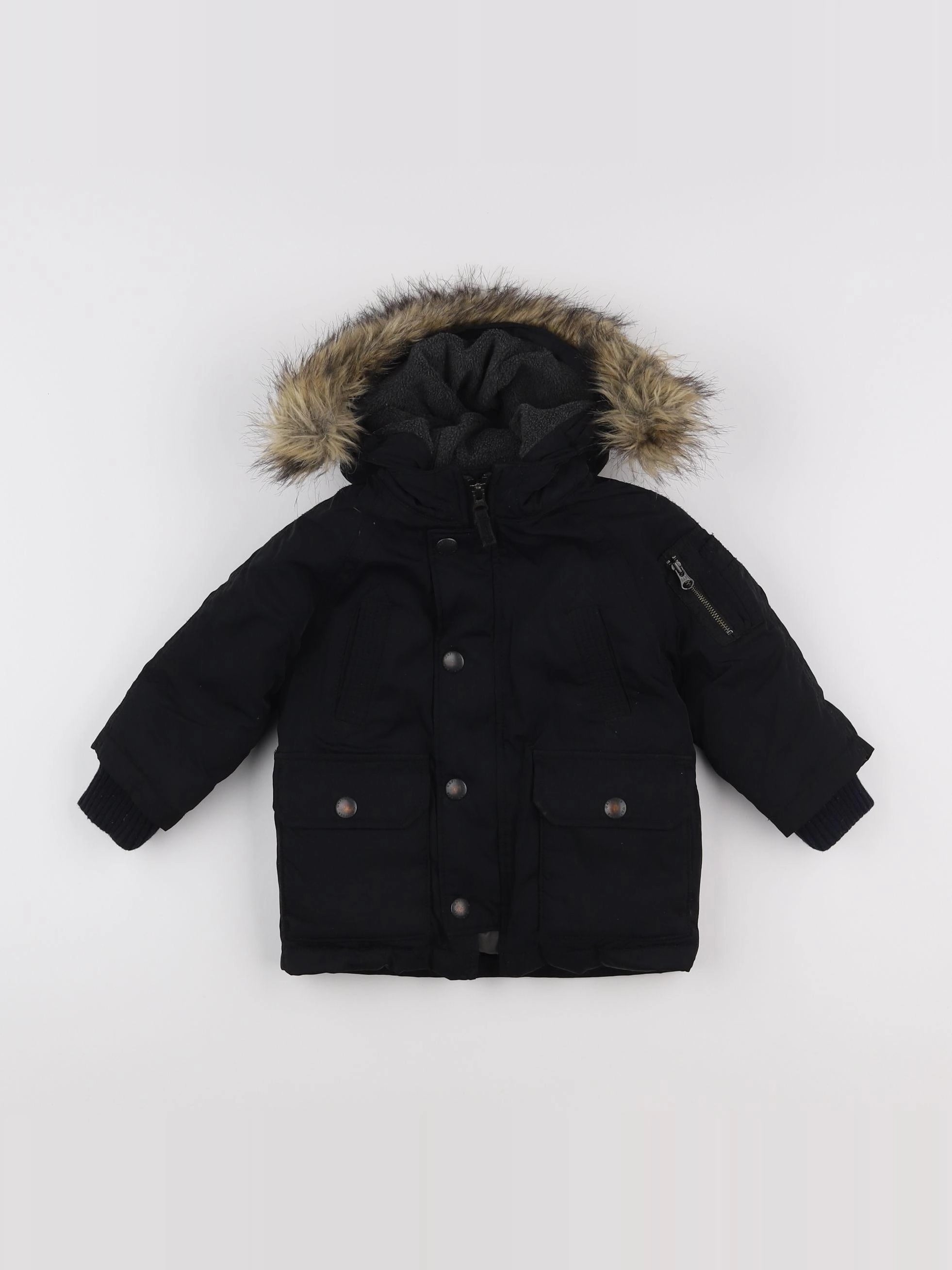 GAP - doudoune noir - 12/18 mois