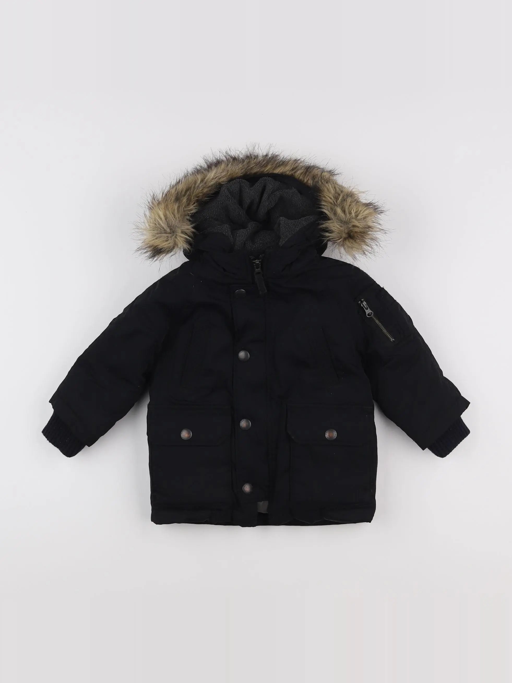 GAP - doudoune noir - 12/18 mois