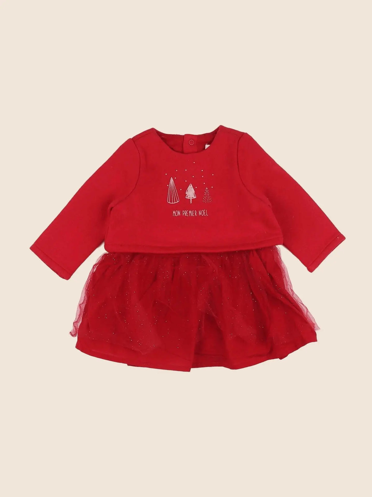 Vertbaudet - robe rouge - 3 mois