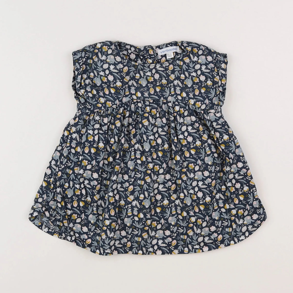 Vertbaudet - robe bleu - 9 mois