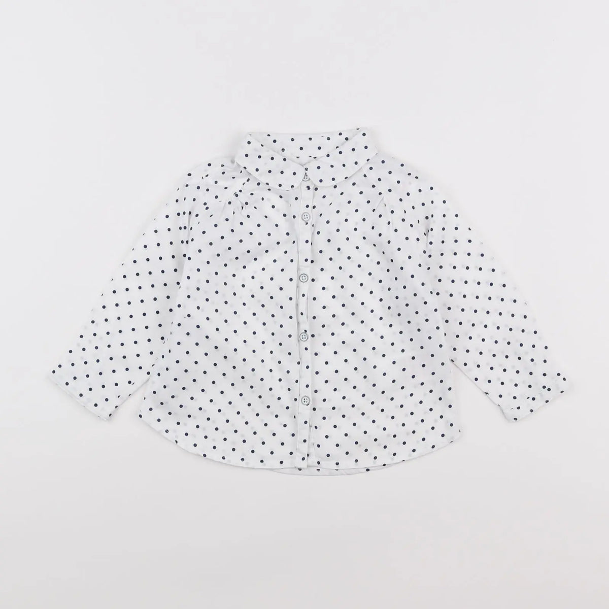Vertbaudet - chemise bleu - 12 mois