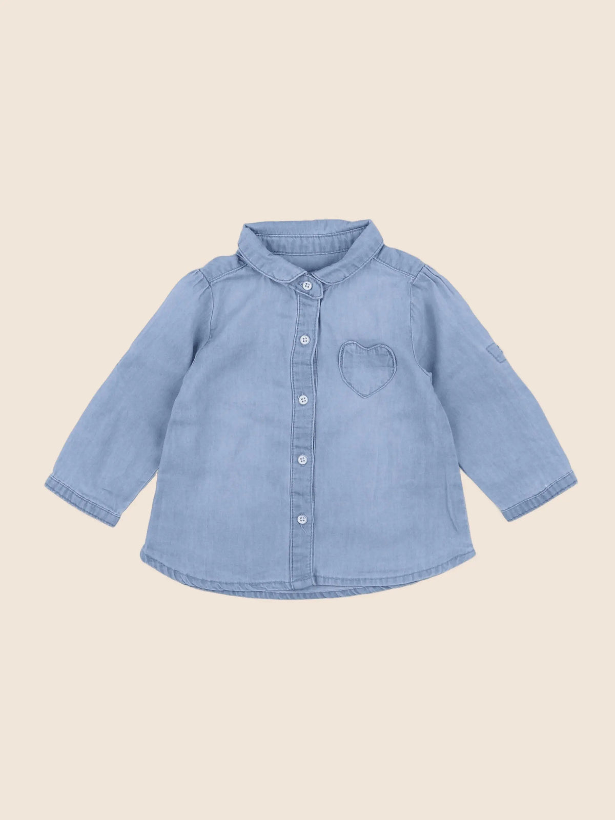 Vertbaudet - blouse bleu - 9 mois