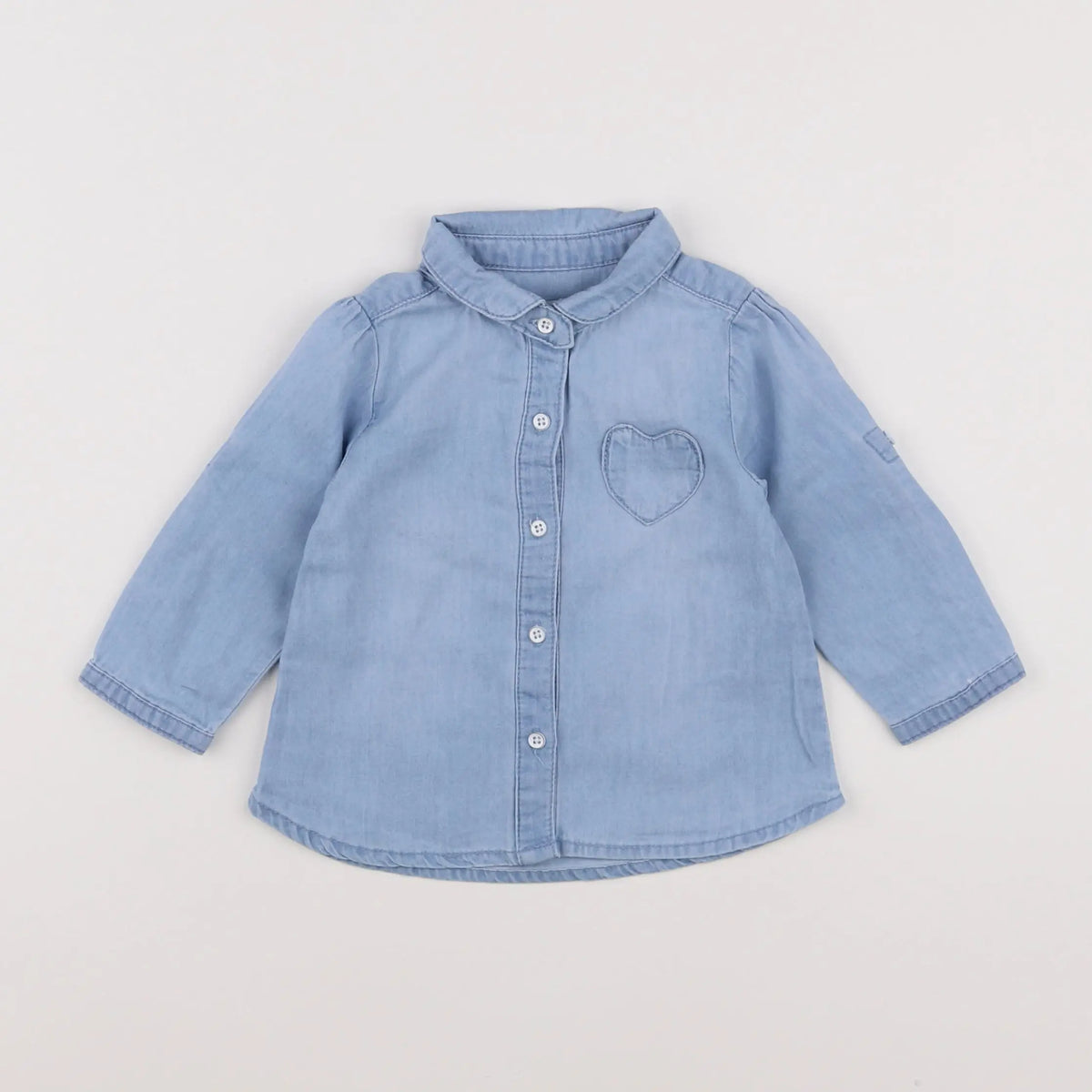 Vertbaudet - blouse bleu - 9 mois
