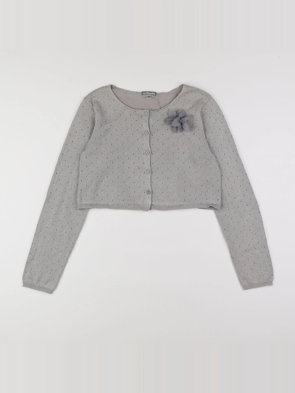 Vertbaudet - gilet gris, argent - 12 ans