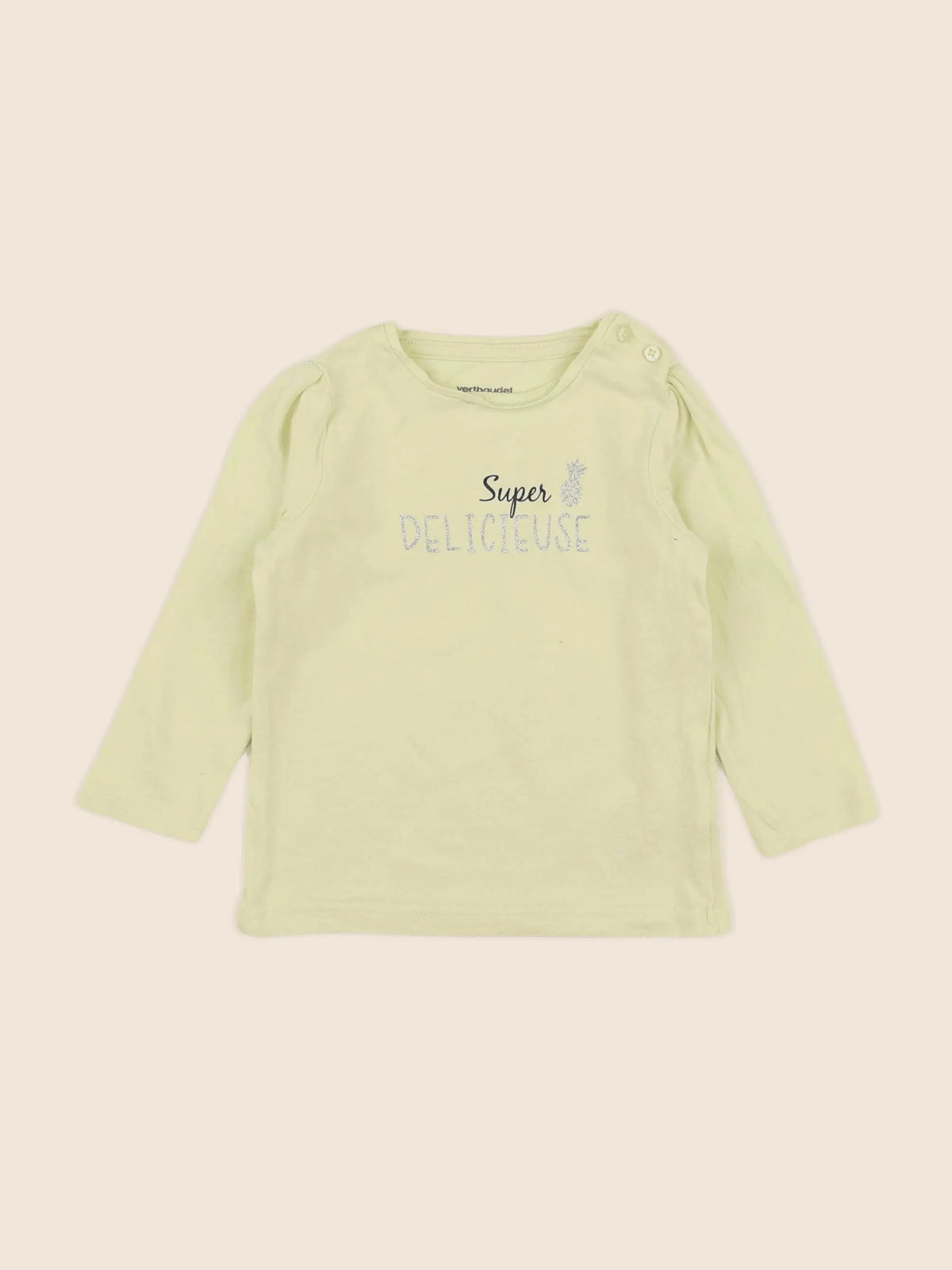 Vertbaudet - tee-shirt jaune - 12 mois