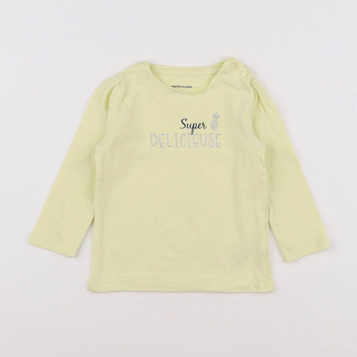 Vertbaudet - tee-shirt jaune - 12 mois