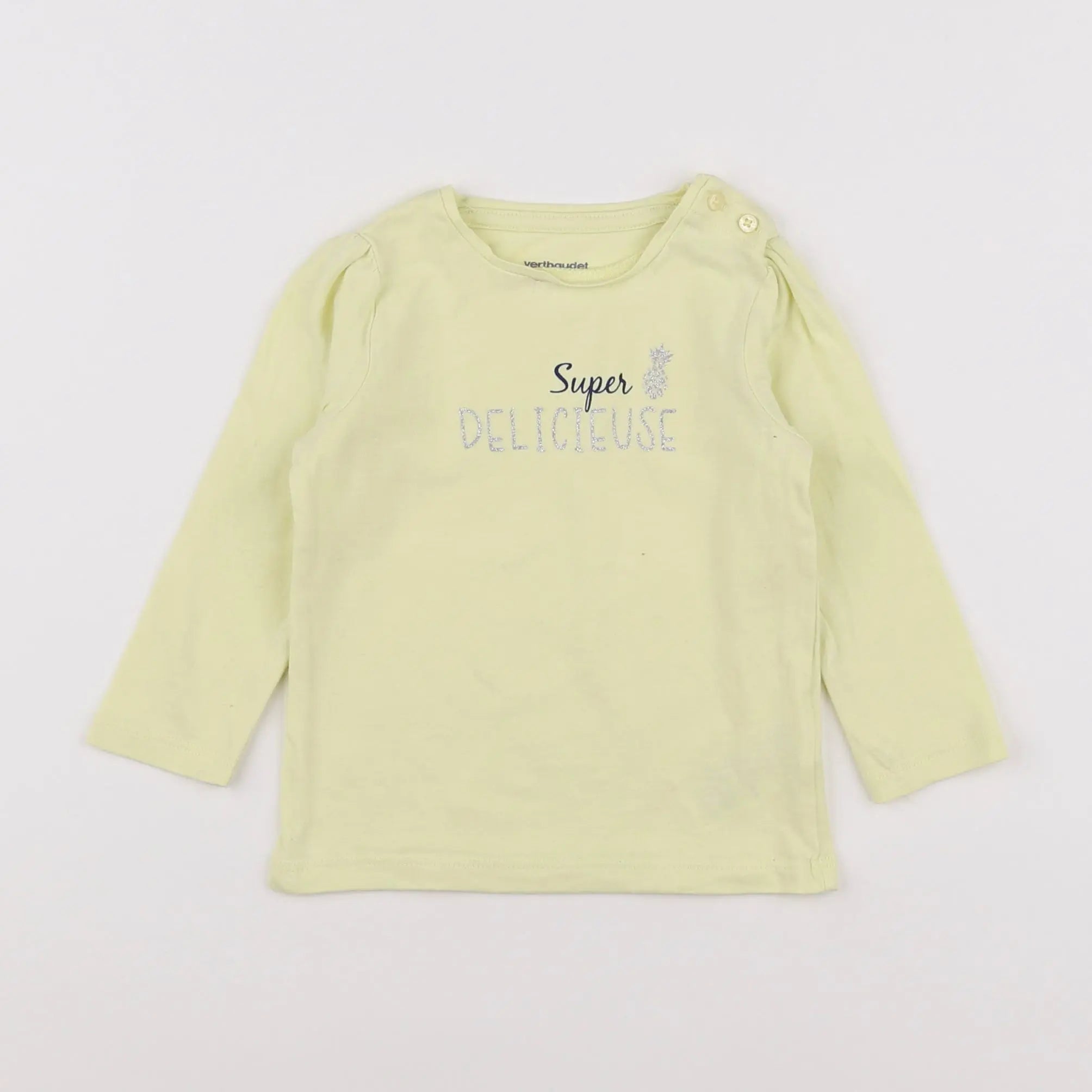 Vertbaudet - tee-shirt jaune - 12 mois