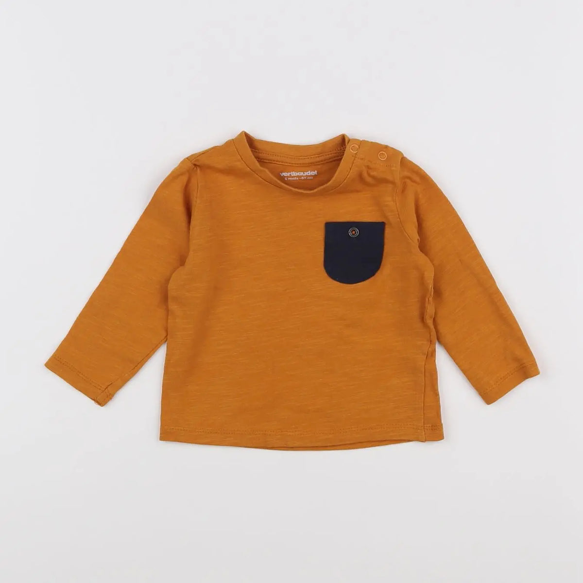 Vertbaudet - tee-shirt orange - 6 mois