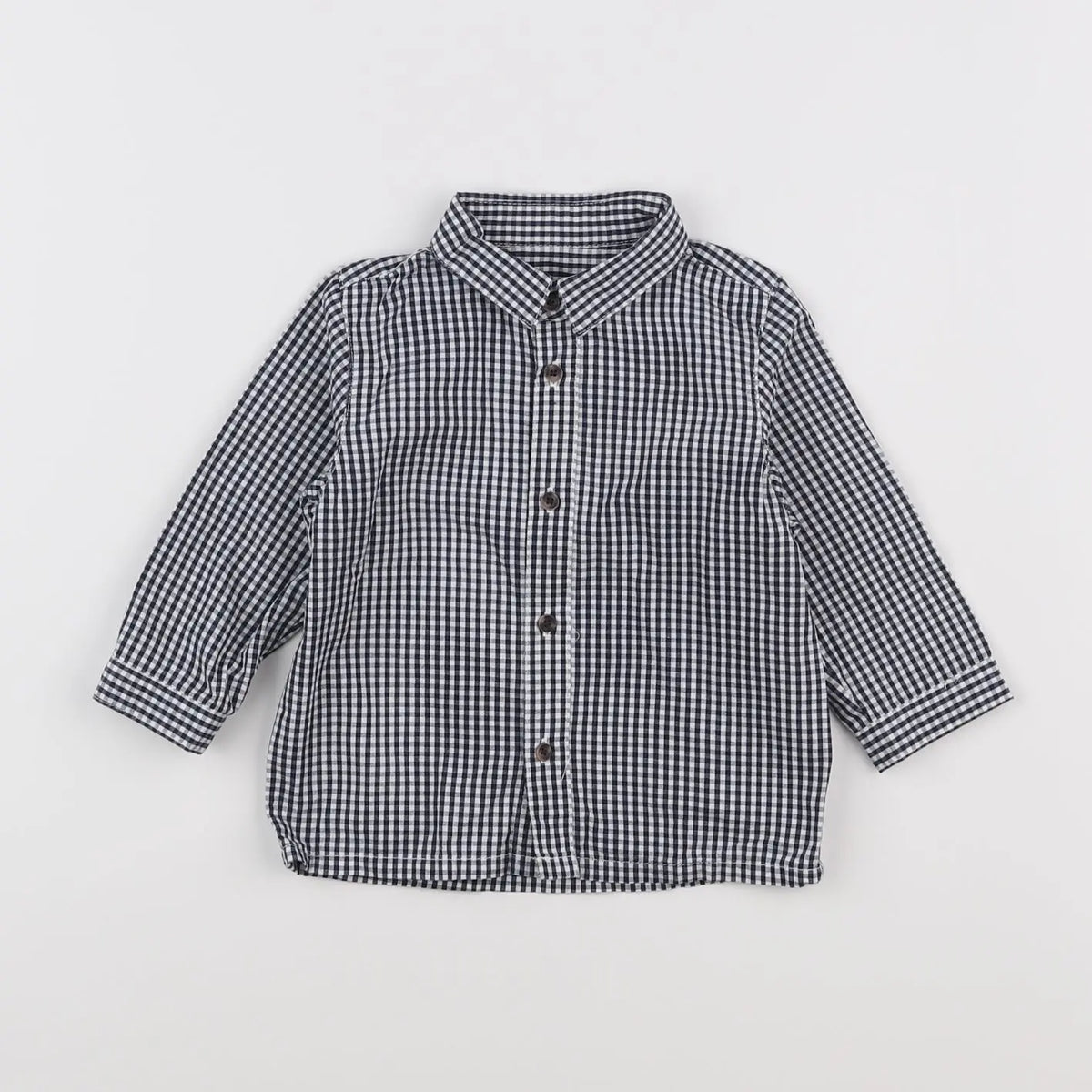 Vertbaudet - chemise bleu, blanc - 12 mois