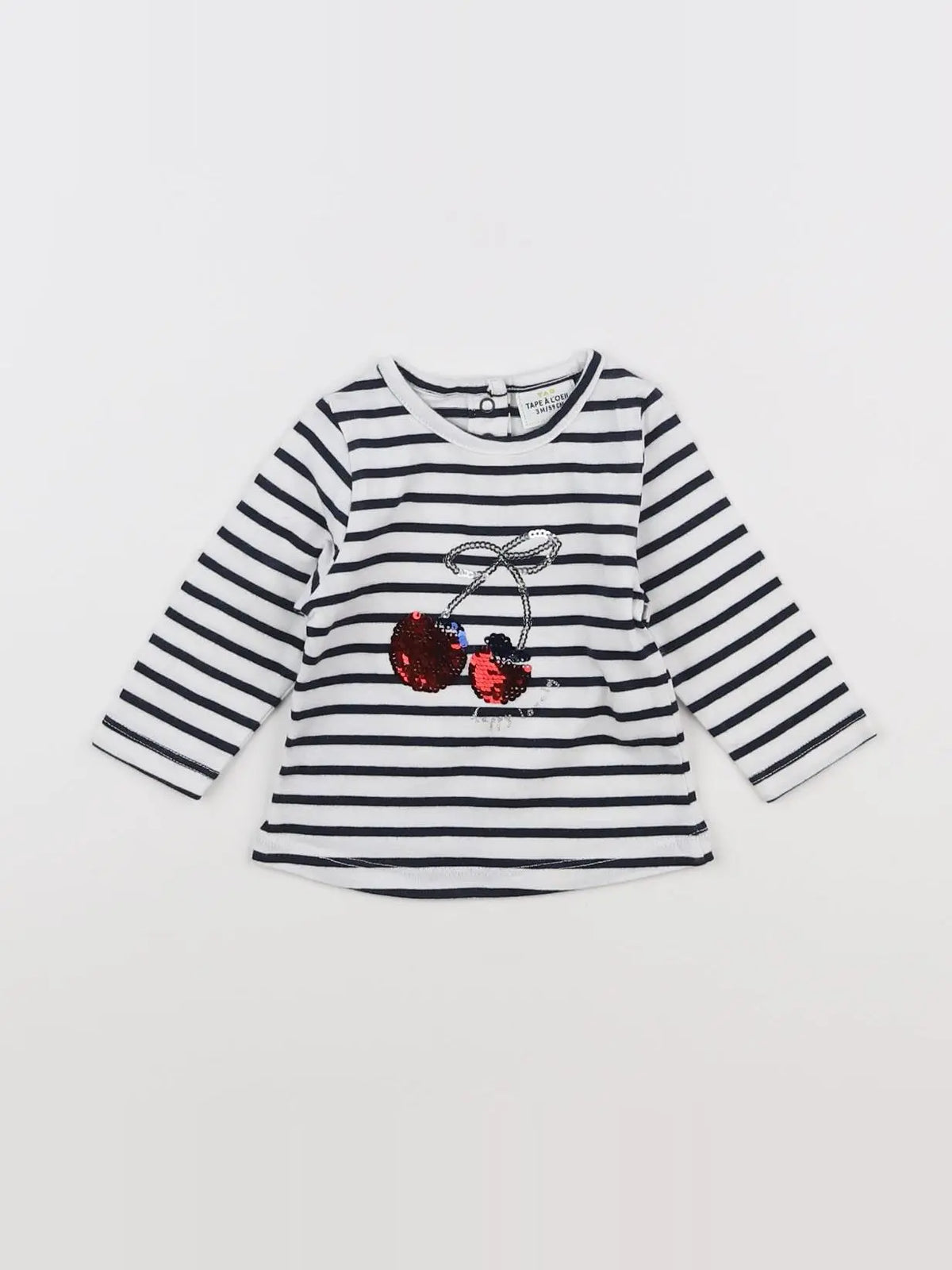 Tape à l'oeil - tee-shirt bleu, blanc - 3 mois