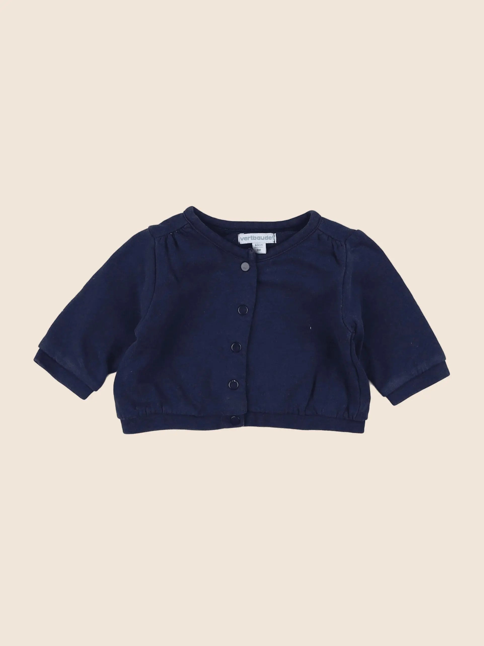 Vertbaudet - sweat bleu - 3 mois