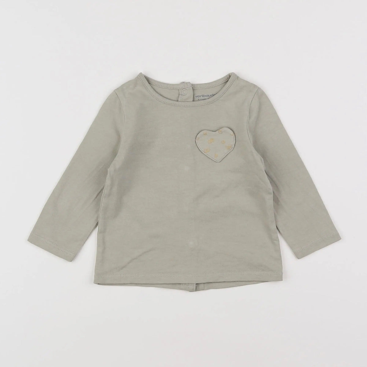 Vertbaudet - tee-shirt vert - 6 mois