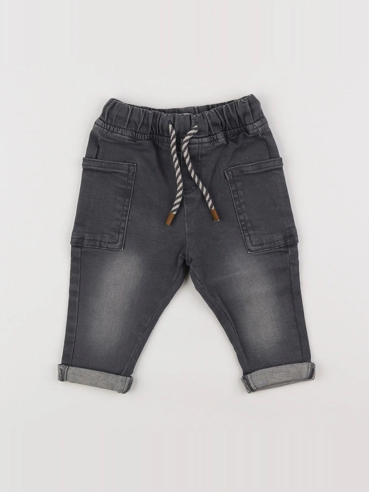 Vertbaudet - jean gris - 9 mois