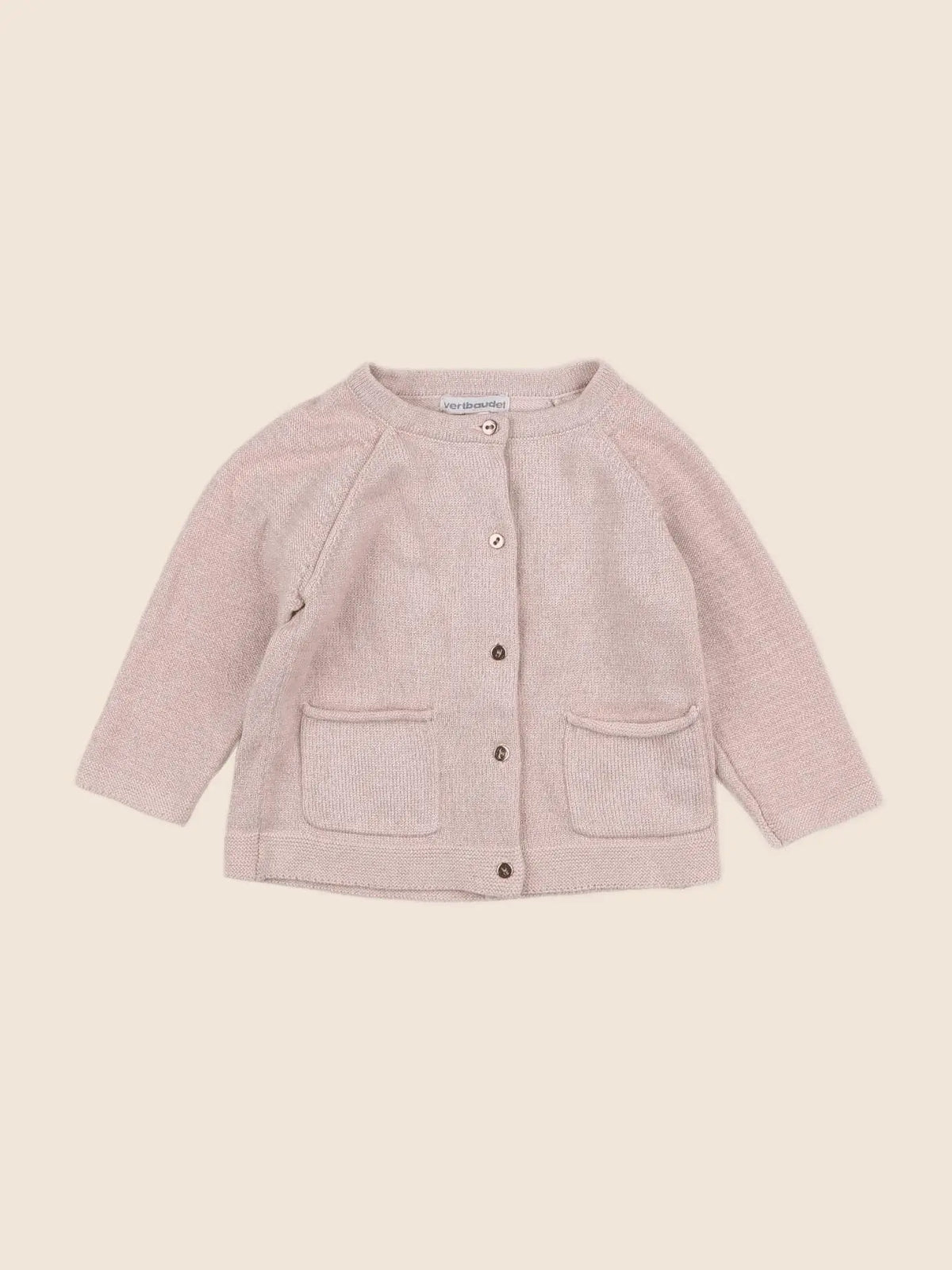 Vertbaudet - gilet or, rose - 12 mois