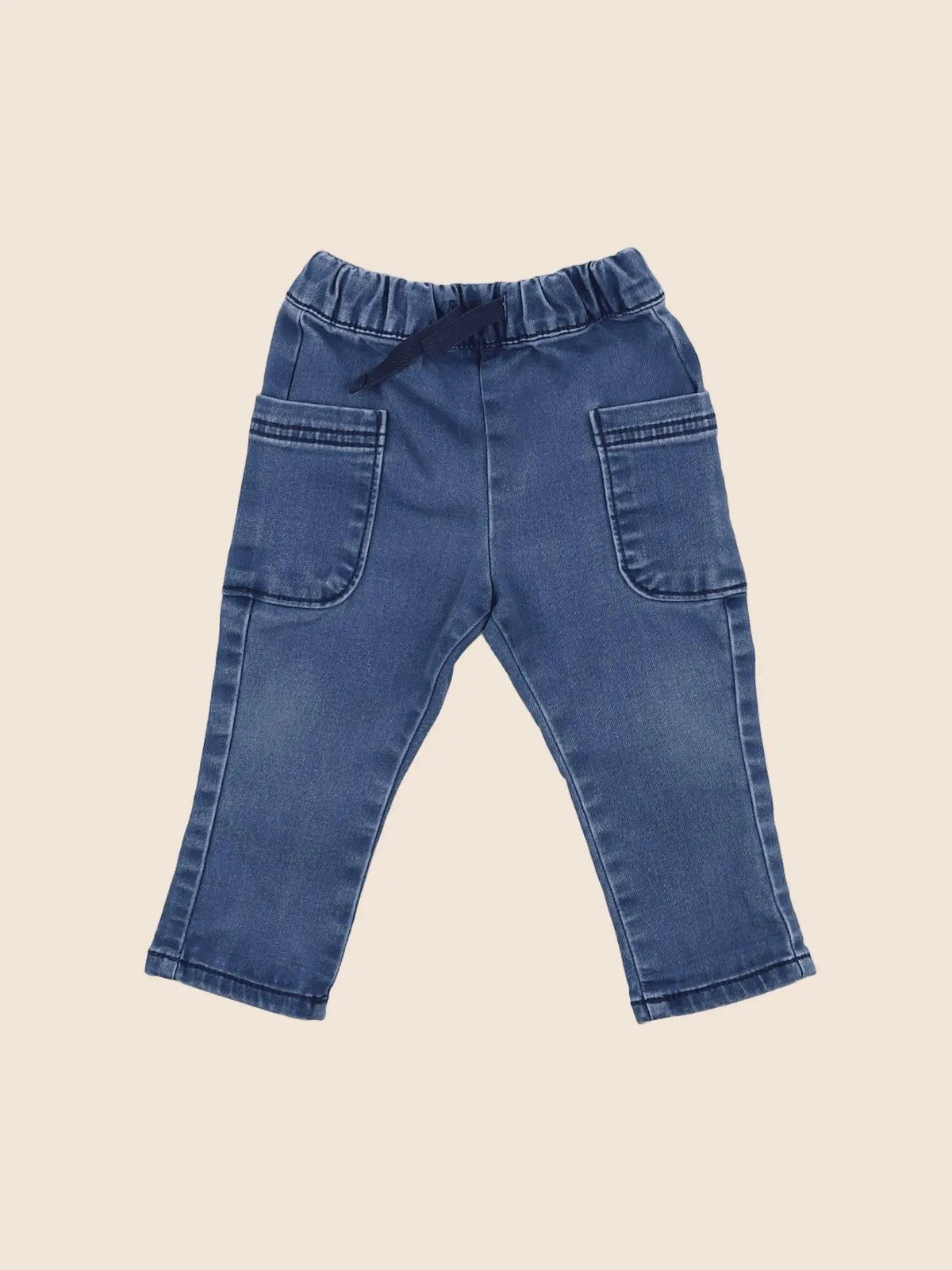 Vertbaudet - pantalon bleu - 9 mois